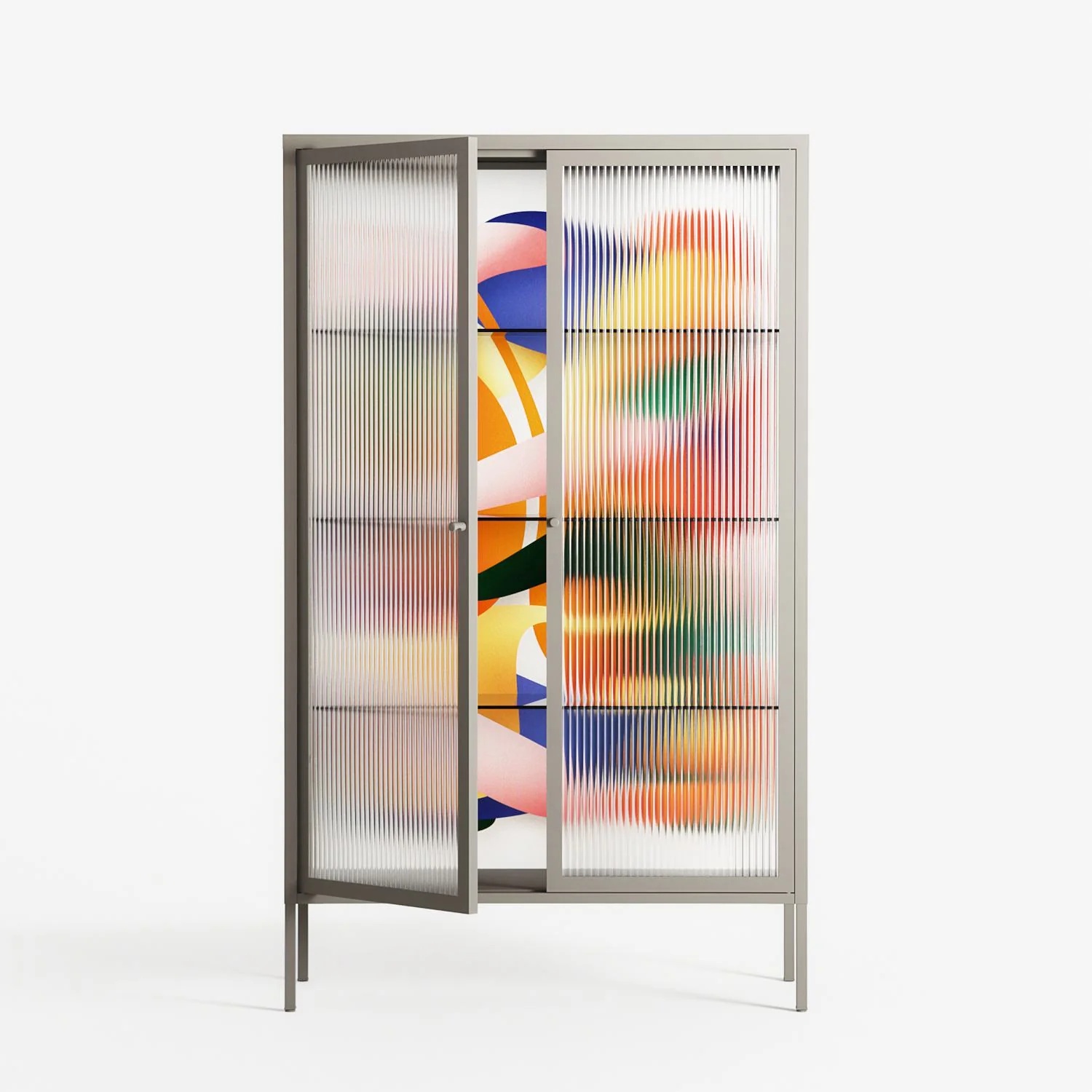 Gloss - Cabinet - Vratislav Pecka - Pebble - Reeded glass - Image 2