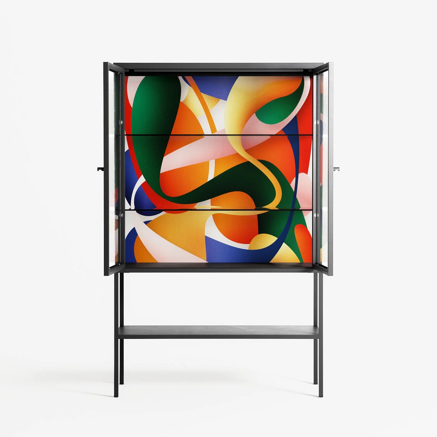 Gloss - Loft Cabinet - Vratislav Pecka - Antracite - Clear glass - Image 3