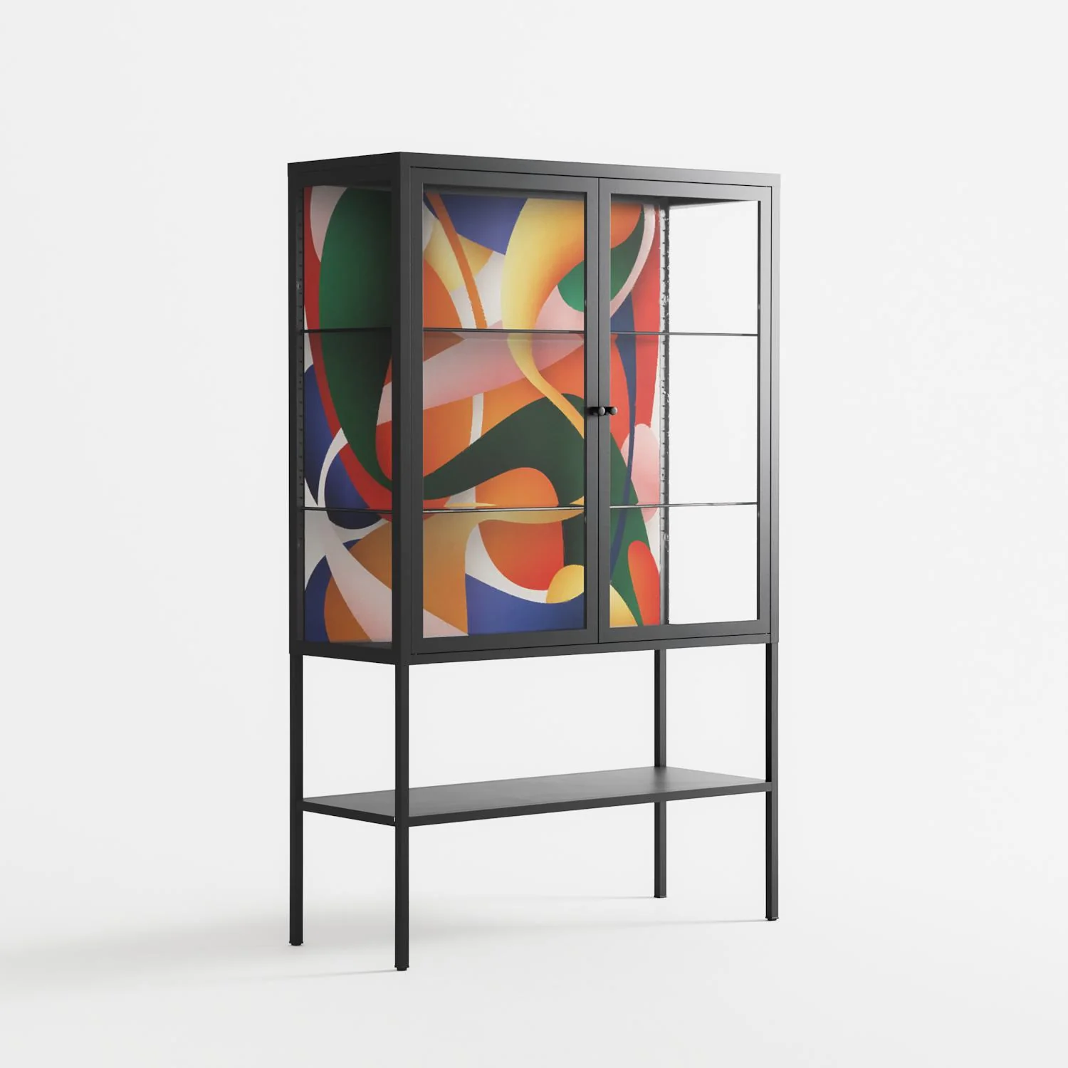 Gloss - Loft Cabinet - Vratislav Pecka - Antracite - Clear glass - Image 4