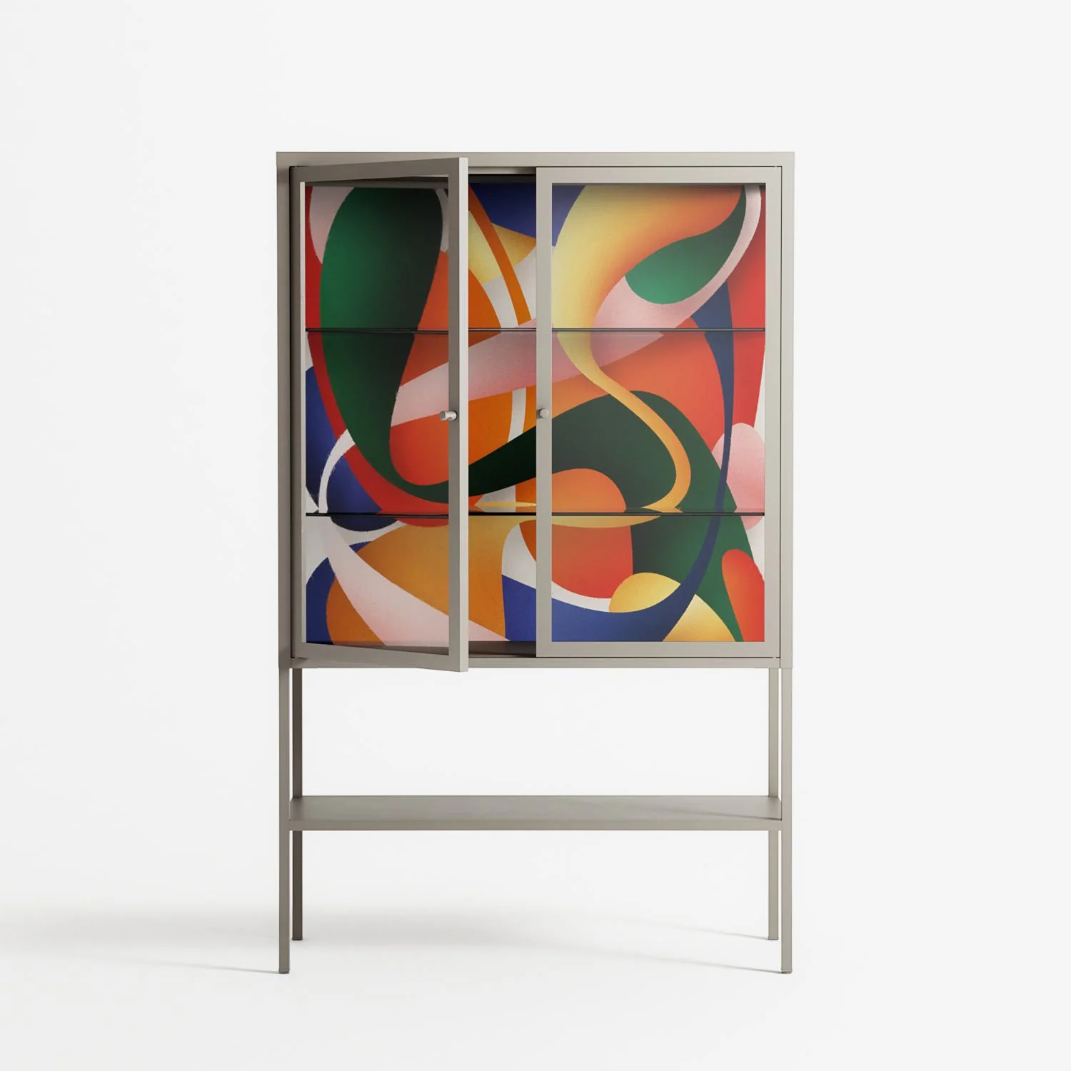 Gloss - Loft Cabinet - Vratislav Pecka - Pebble - Clear glass - Image 2