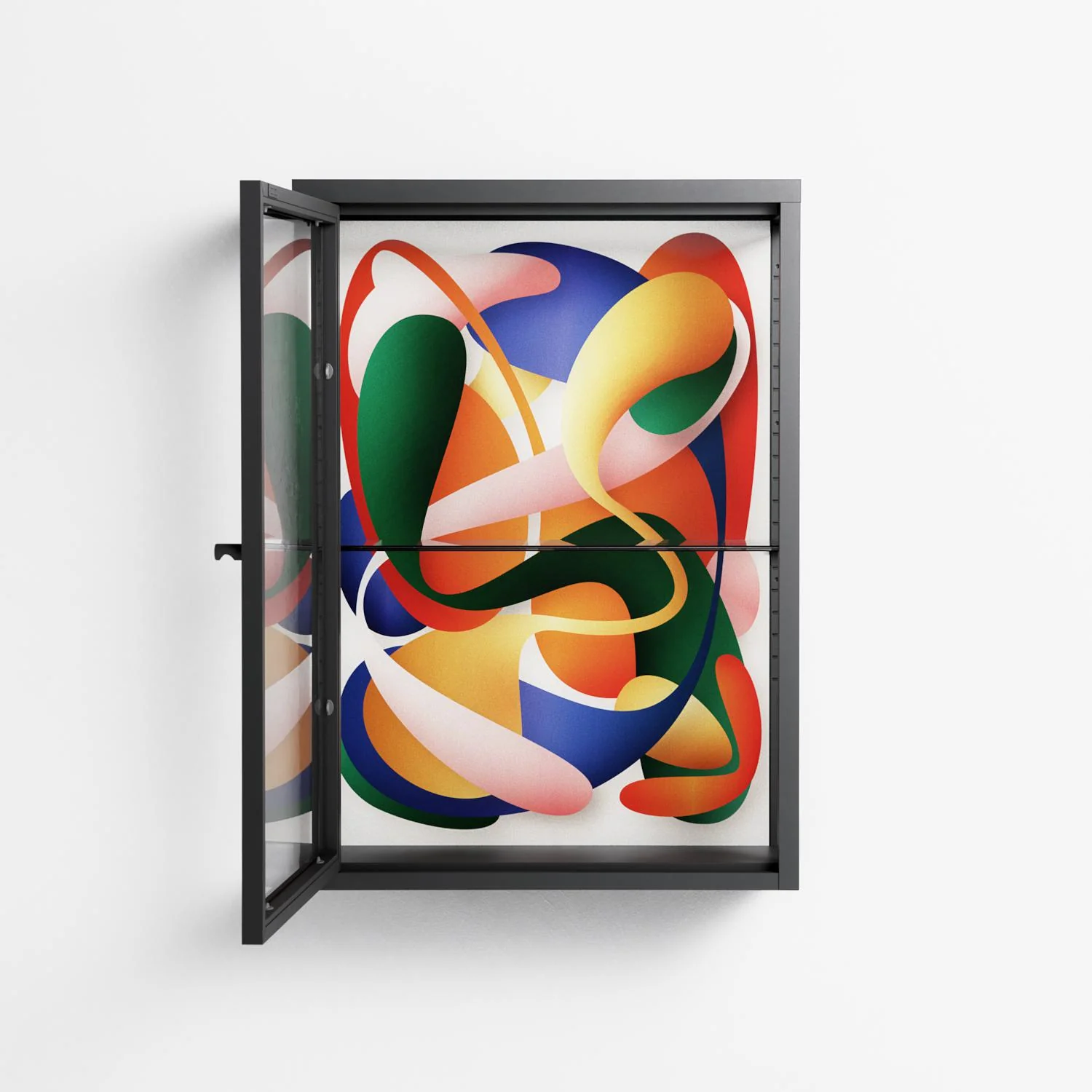 Gloss - Wall Cabinet - Vratislav Pecka - Antracite - Clear glass - Image 3