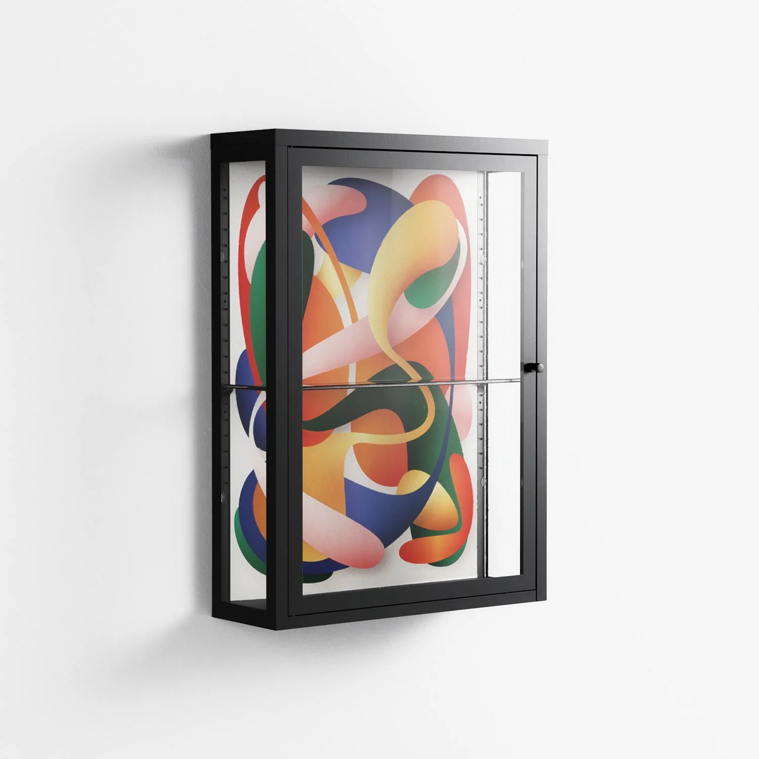 Gloss - Wall Cabinet - Vratislav Pecka - Antracite - Clear glass - Image 4