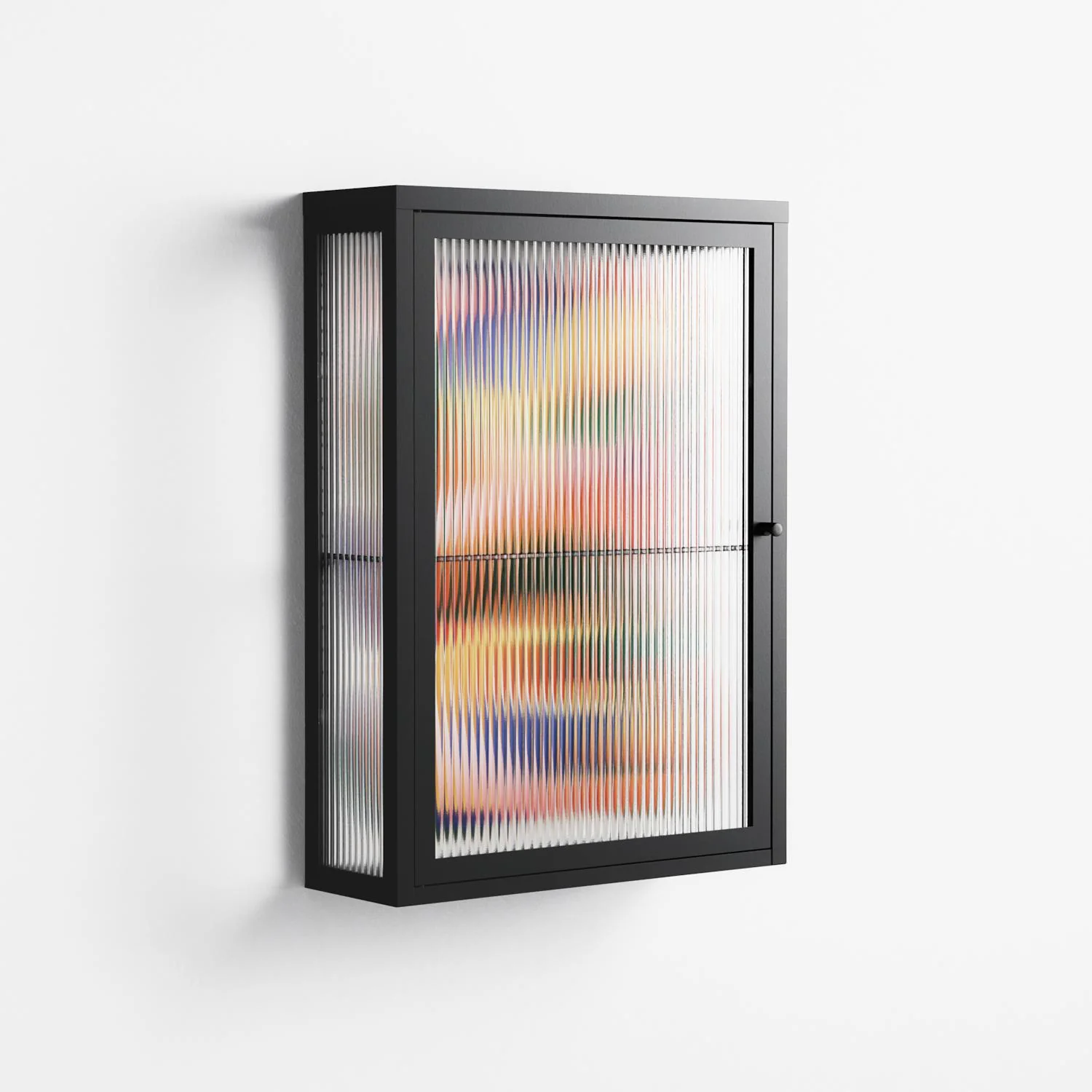 Gloss - Wall Cabinet - Vratislav Pecka - Antracite - Reeded glass - Image 4