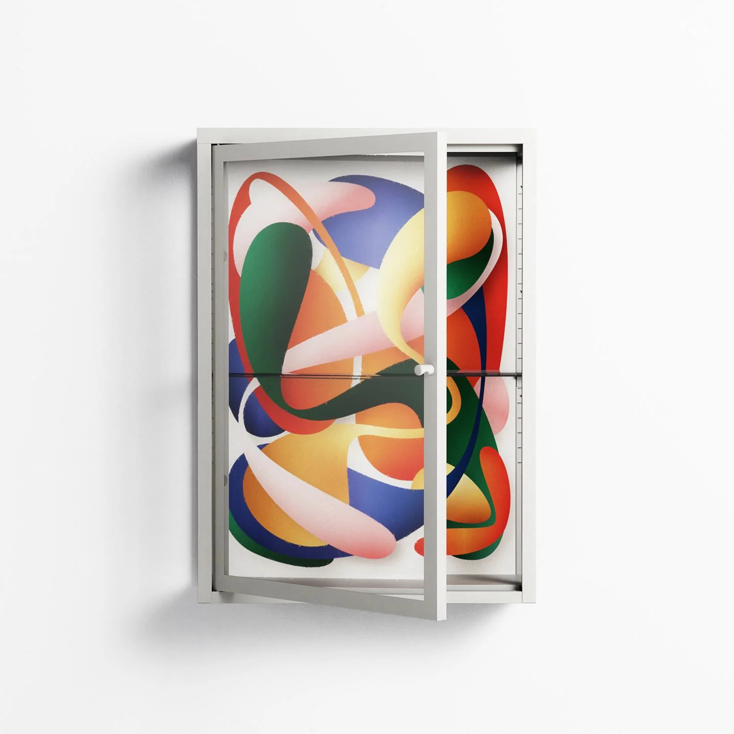 Gloss - Wall Cabinet - Vratislav Pecka - Chalk - Clear glass - Image 2