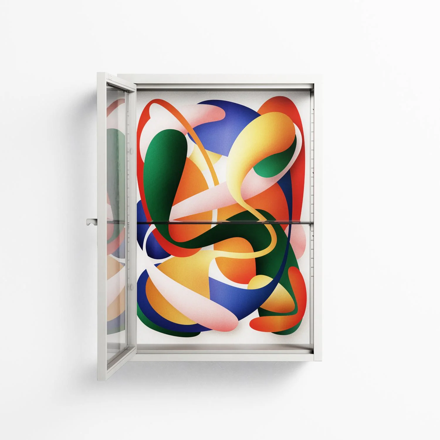 Gloss - Wall Cabinet - Vratislav Pecka - Chalk - Clear glass - Image 3