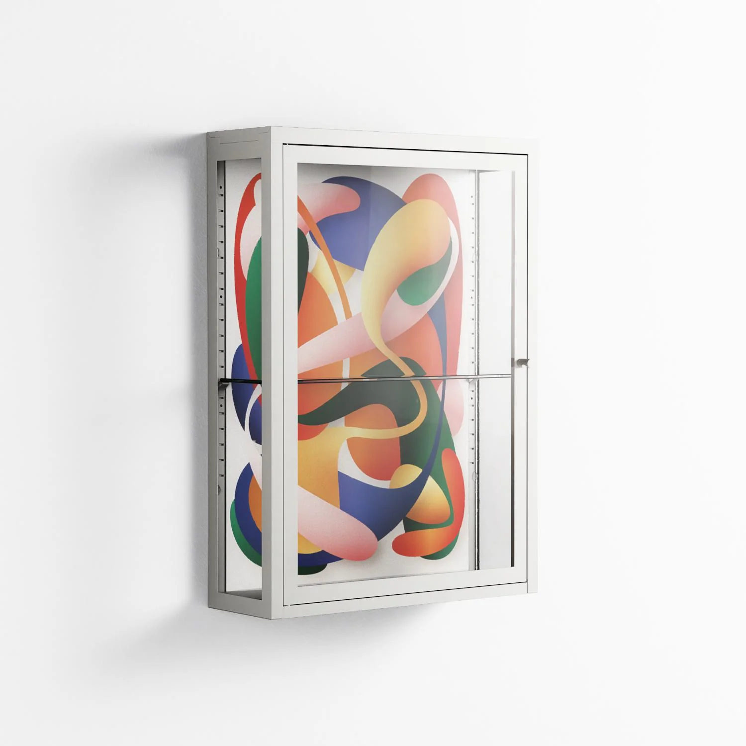 Gloss - Wall Cabinet - Vratislav Pecka - Chalk - Clear glass - Image 4