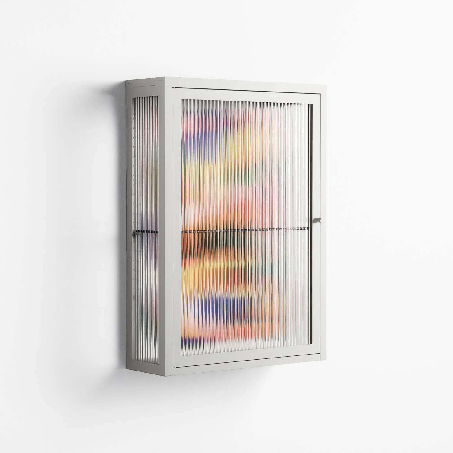 Gloss - Wall Cabinet - Vratislav Pecka - Chalk - Reeded glass - Image 4