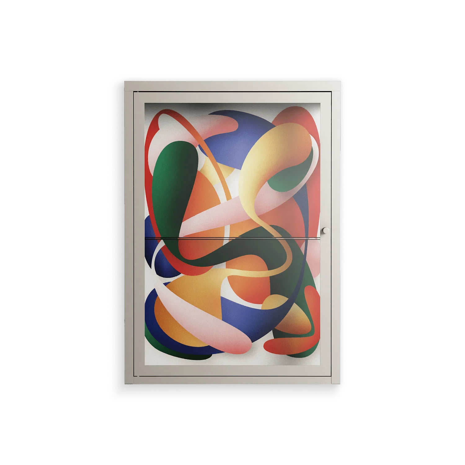 Gloss - Wall Cabinet - Vratislav Pecka - Pebble - Clear glass