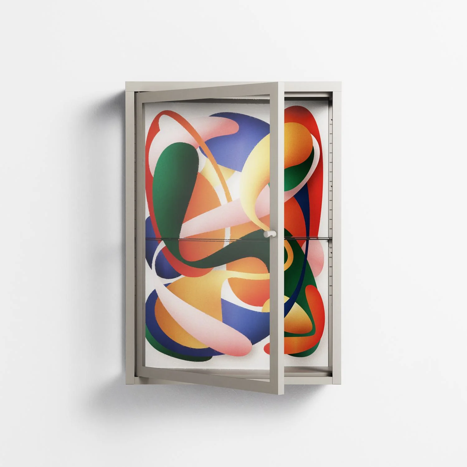 Gloss - Wall Cabinet - Vratislav Pecka - Pebble - Clear glass - Image 2