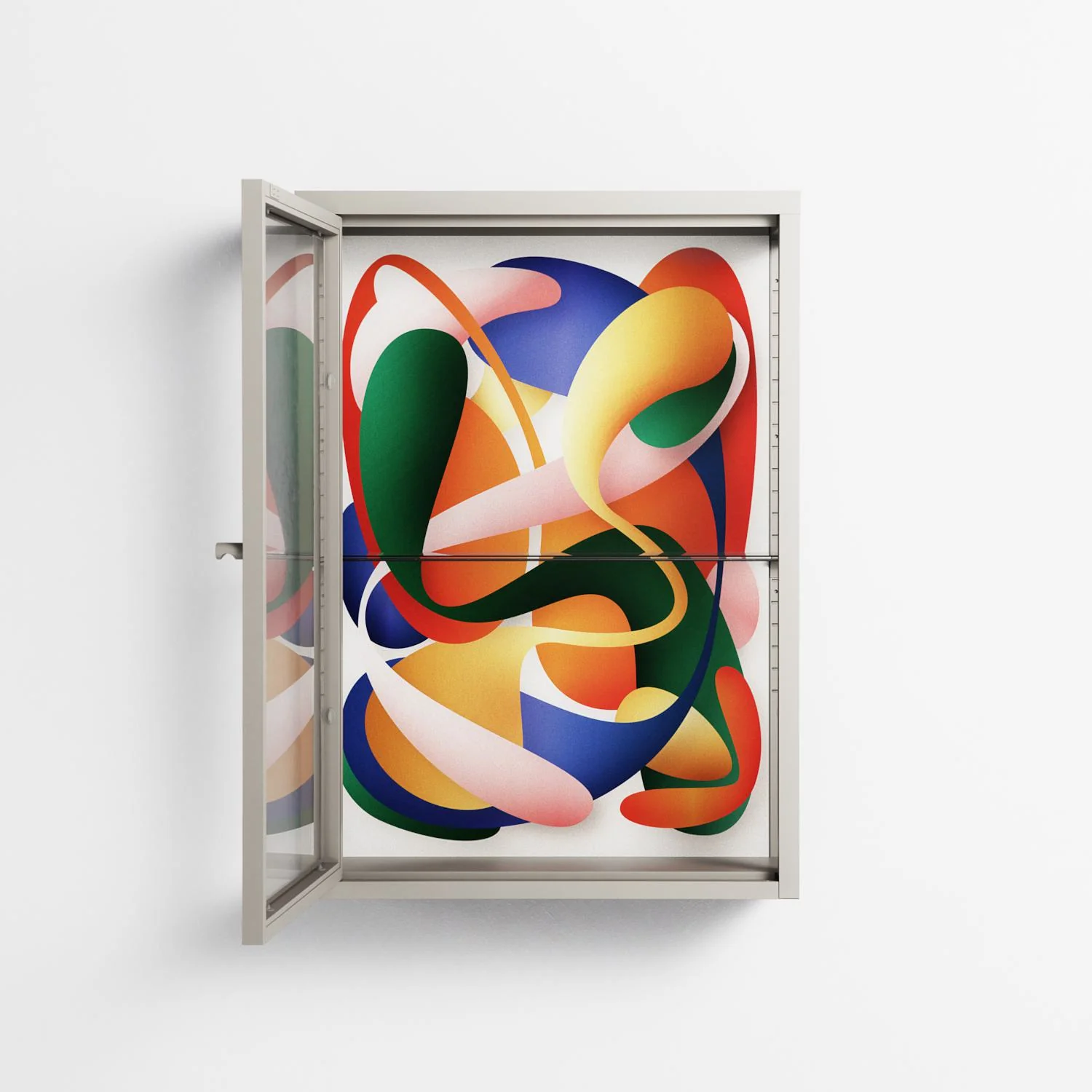Gloss - Wall Cabinet - Vratislav Pecka - Pebble - Clear glass - Image 3