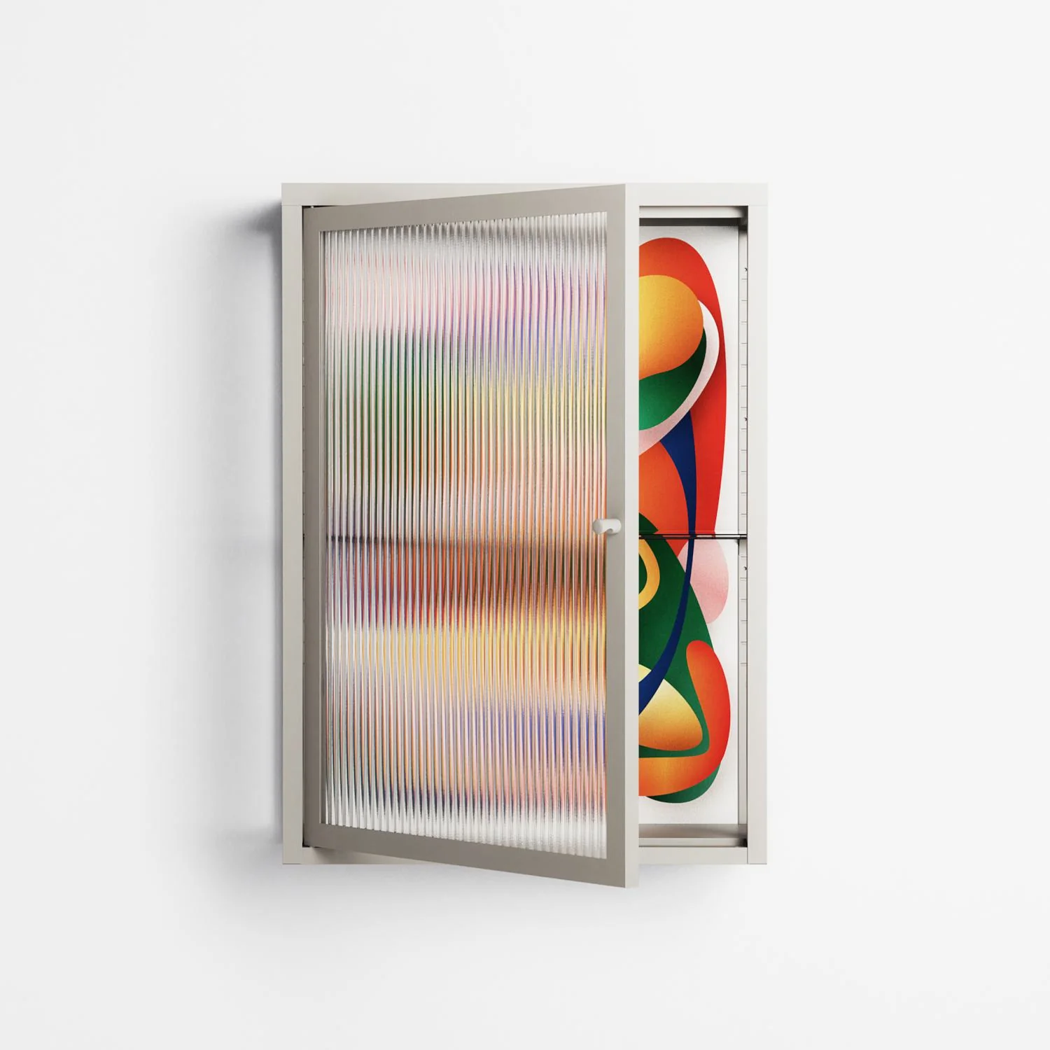 Gloss - Wall Cabinet - Vratislav Pecka - Pebble - Reeded glass - Image 2