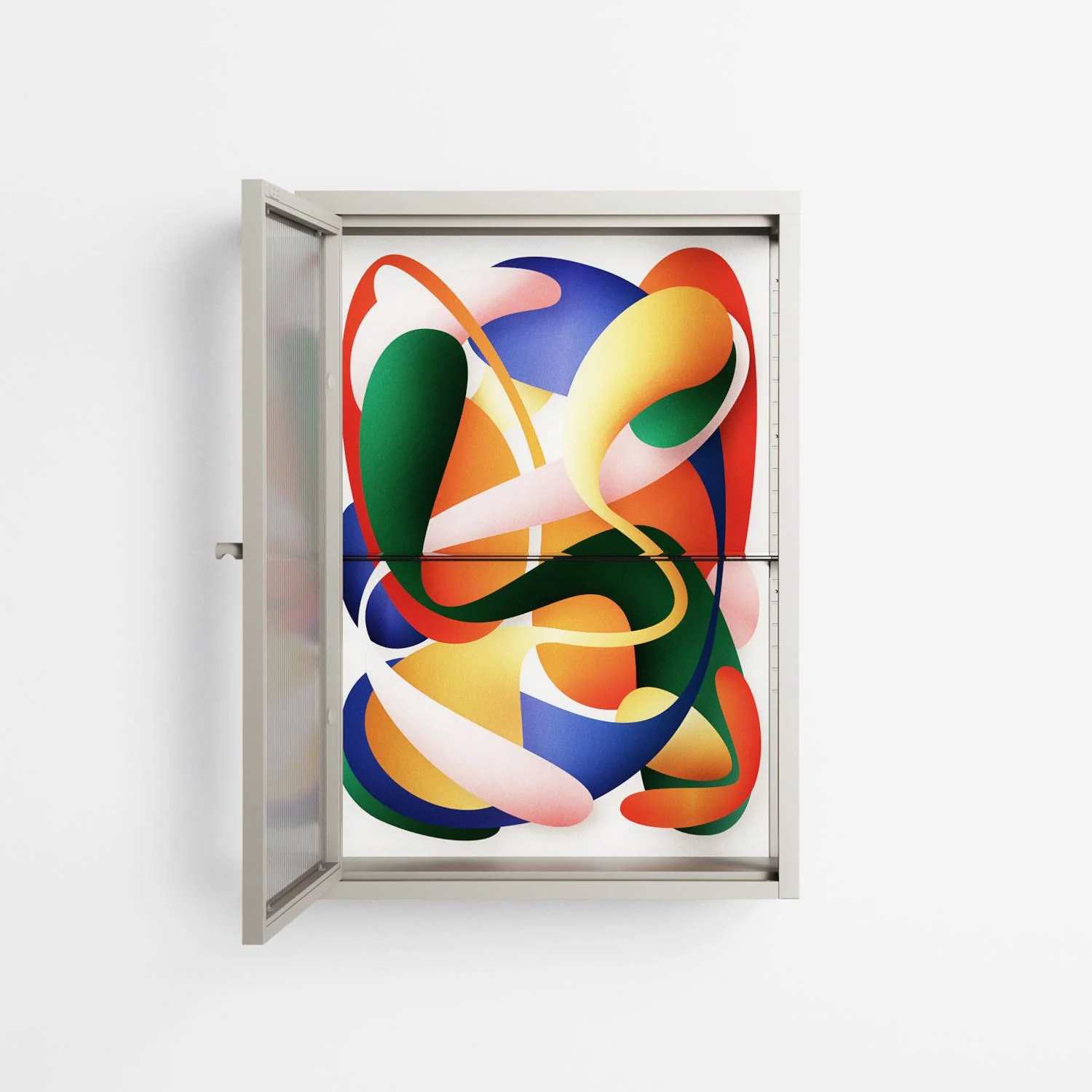 Gloss - Wall Cabinet - Vratislav Pecka - Pebble - Reeded glass - Image 3
