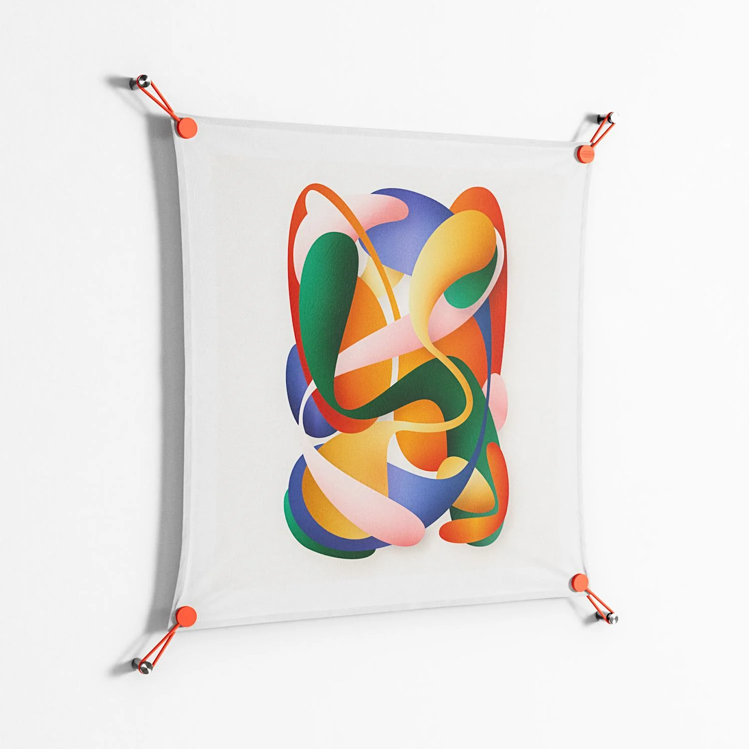 Gloss - Work On Wall - Vratislav Pecka - Orange - 70 x 70 cm - Image 2
