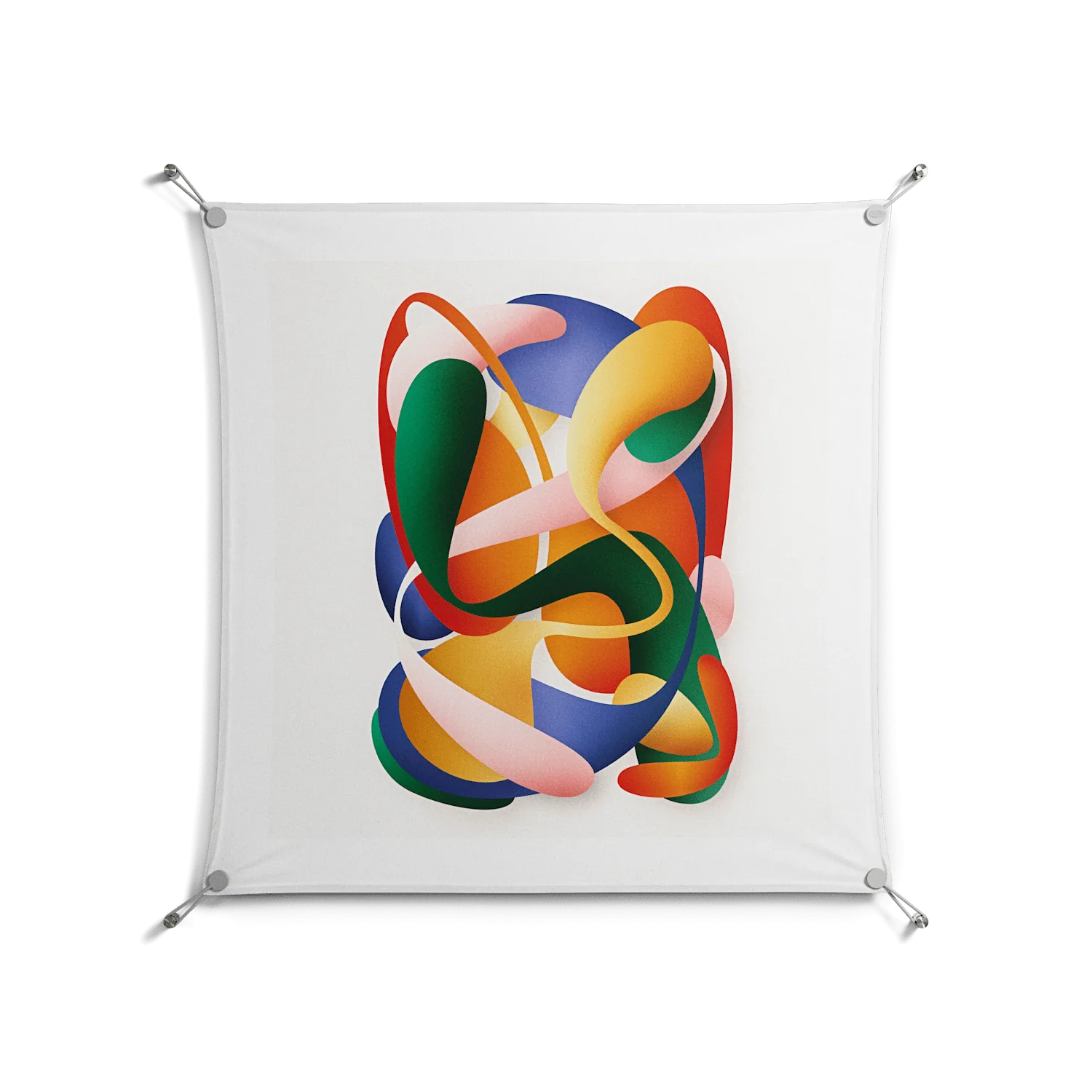 Gloss - Work On Wall - Vratislav Pecka - Silver - 90 x 90 cm
