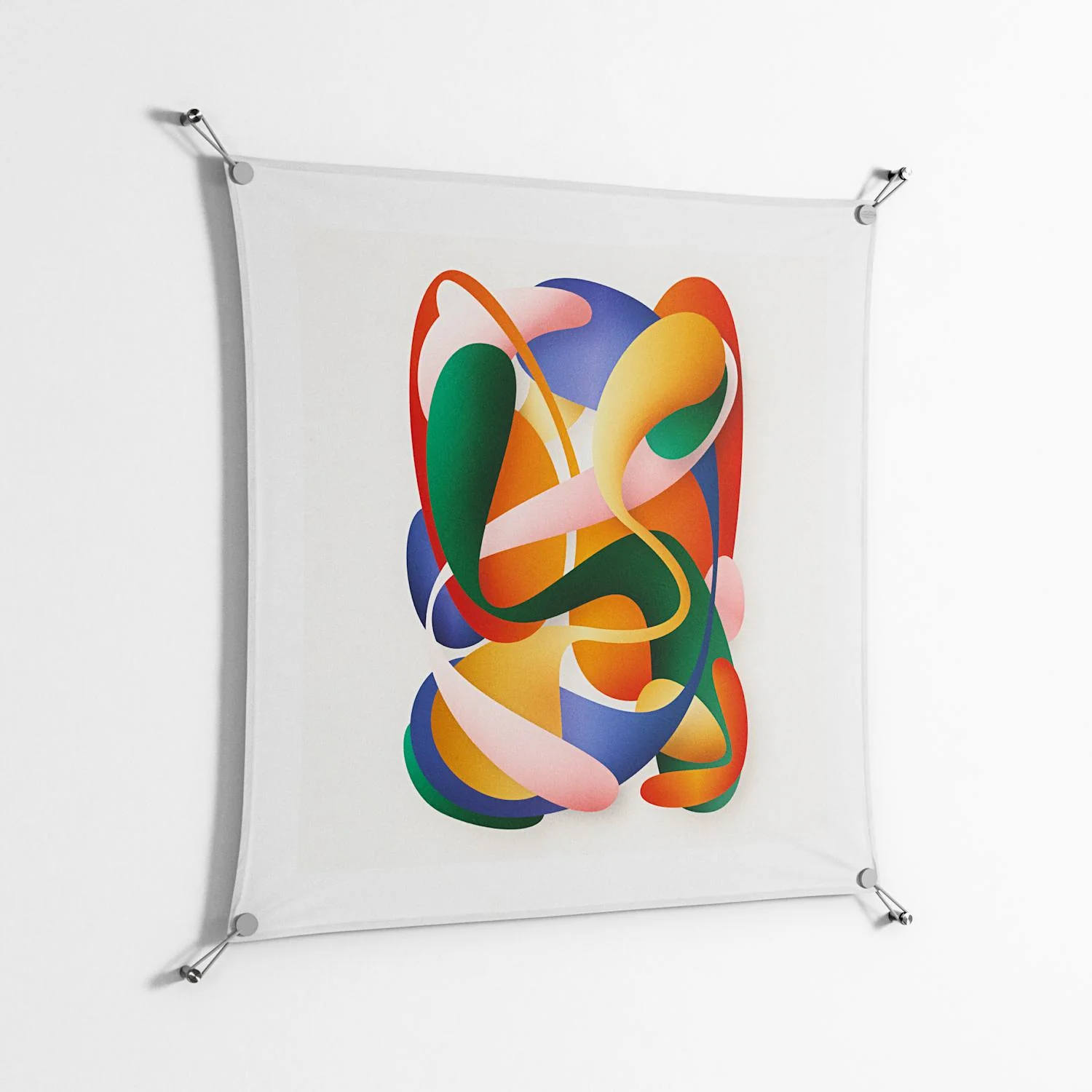 Gloss - Work On Wall - Vratislav Pecka - Silver - 90 x 90 cm - Image 2