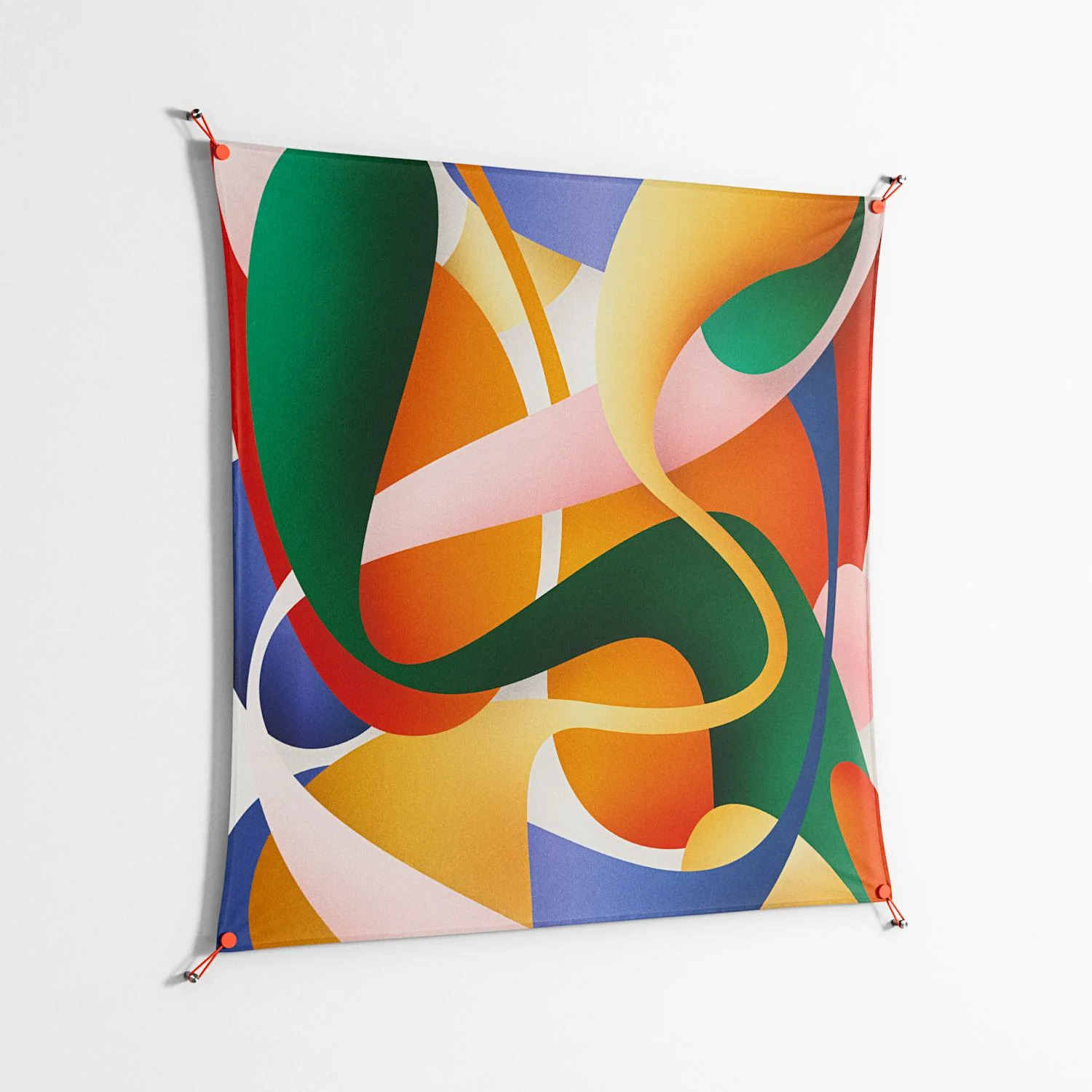Gloss Zoom - Work On Wall - Vratislav Pecka - Orange - 140 x 140 cm - Image 2