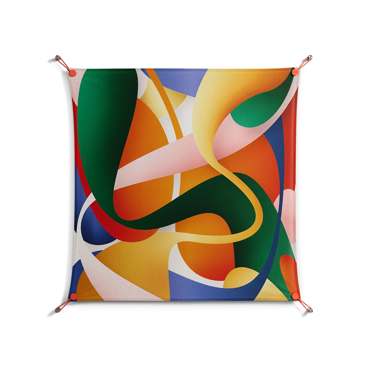 Gloss Zoom - Work On Wall - Vratislav Pecka - Orange - 90 x 90 cm