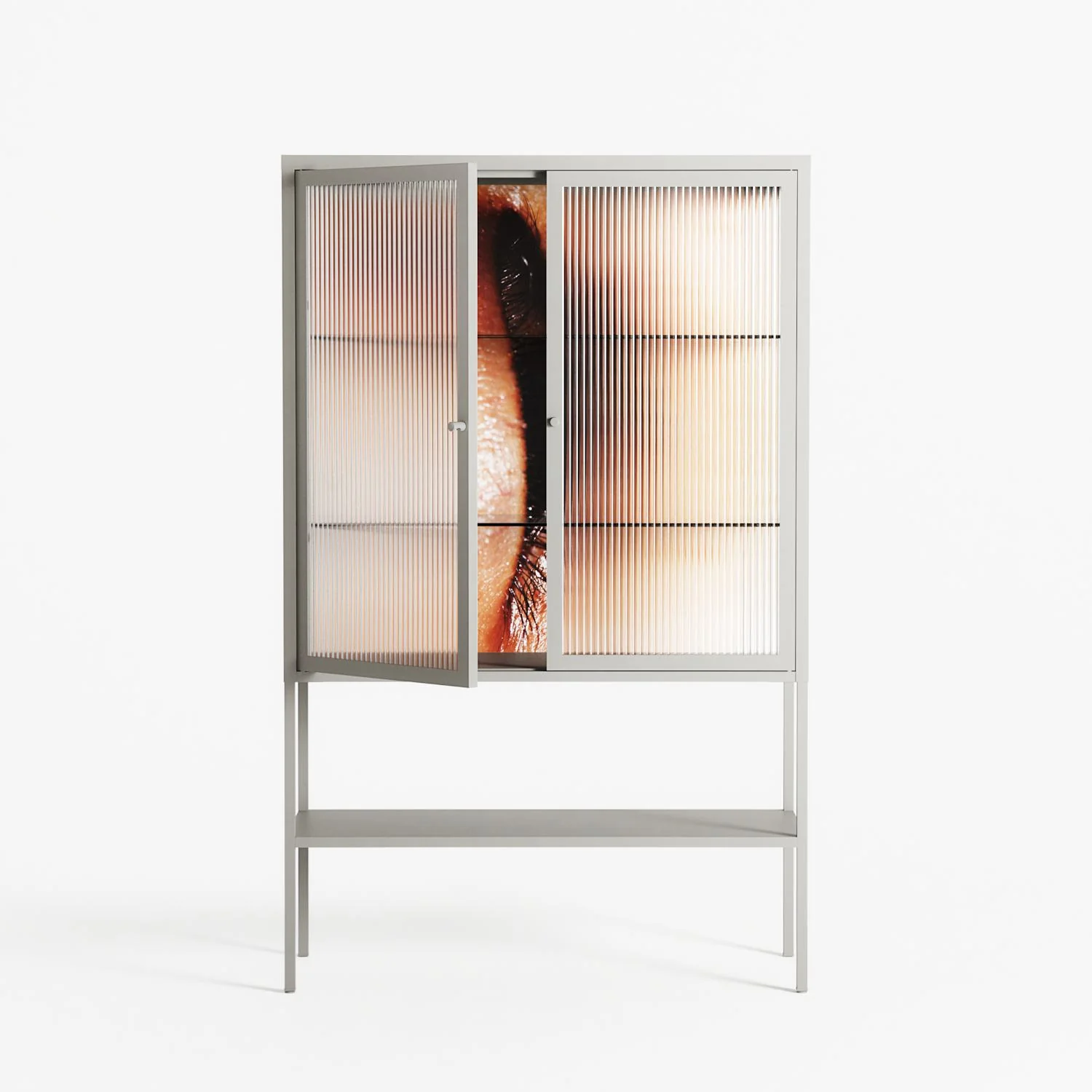 Glow - Loft Cabinet - Nadia Ryder - Chalk - Reeded glass - Image 2