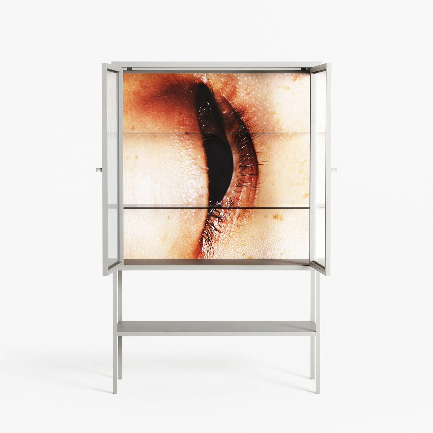 Glow - Loft Cabinet - Nadia Ryder - Chalk - Reeded glass - Image 3