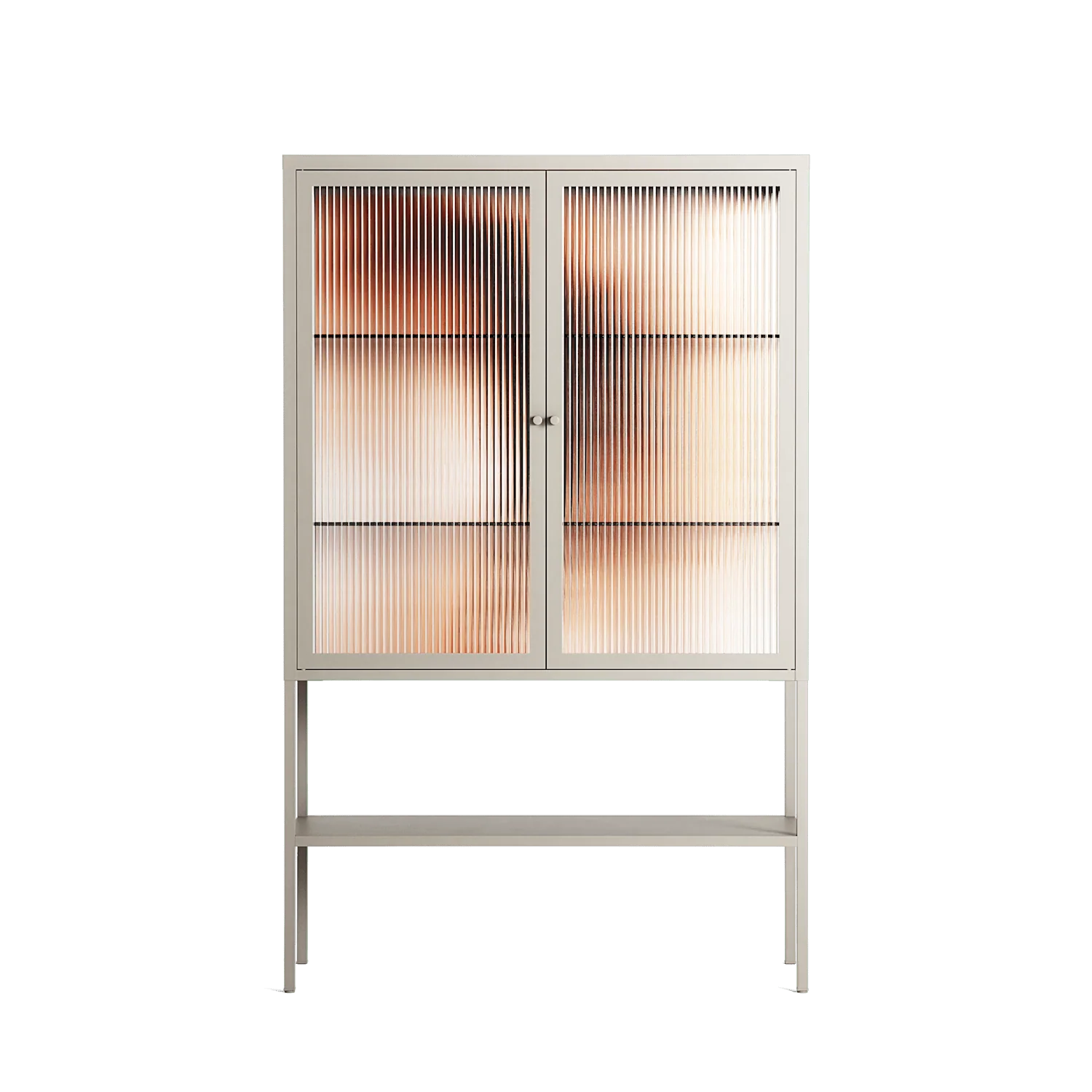Glow - Loft Cabinet - Nadia Ryder - Pebble - Reeded glass