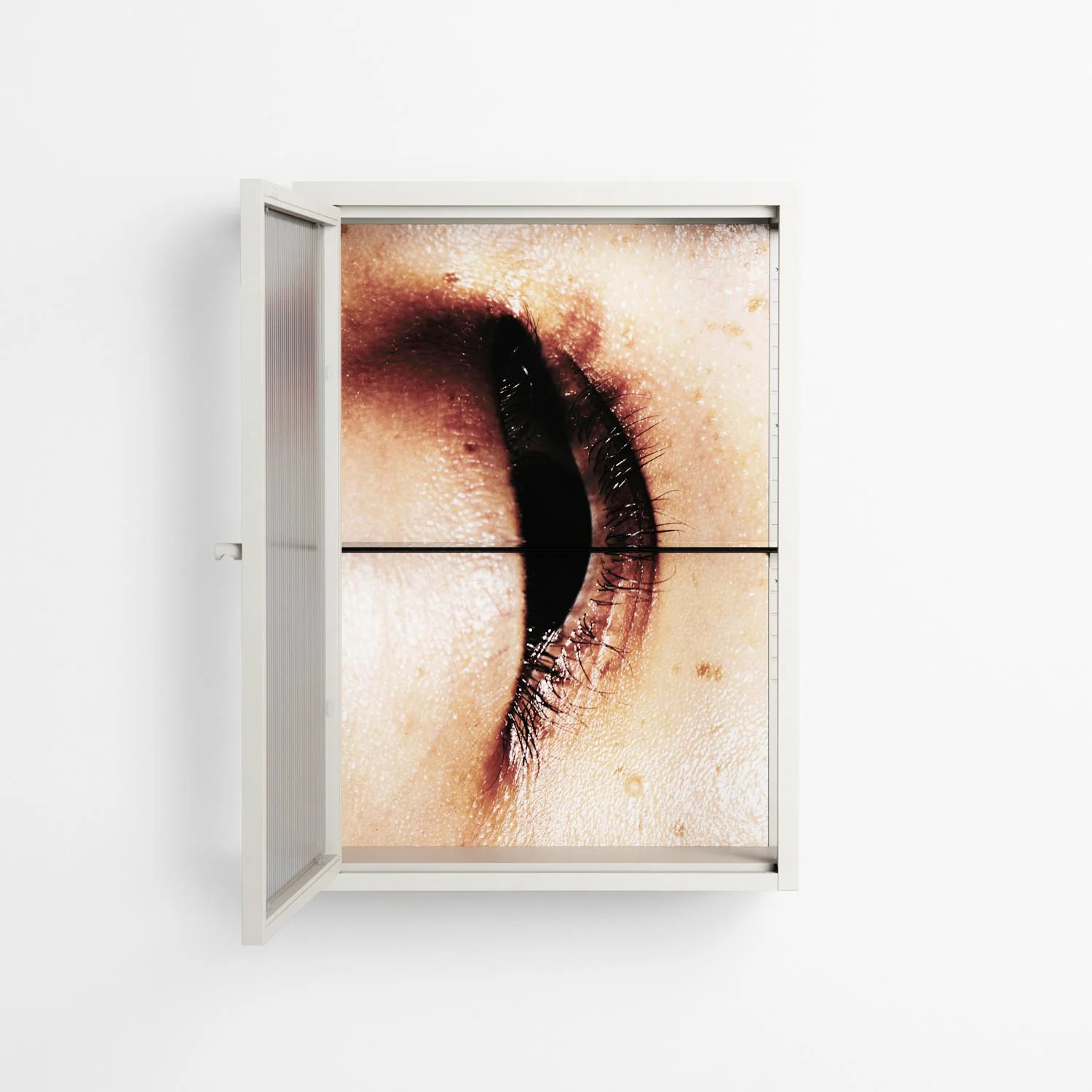 Glow - Wall Cabinet - Nadia Ryder - Chalk - Reeded glass - Image 3