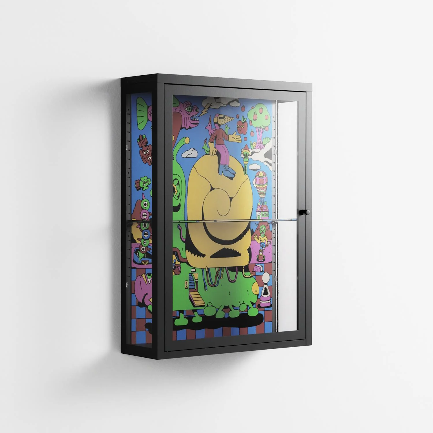 Go Slow - Wall Cabinet - Cezar Berje - Antracite - Clear glass - Image 4