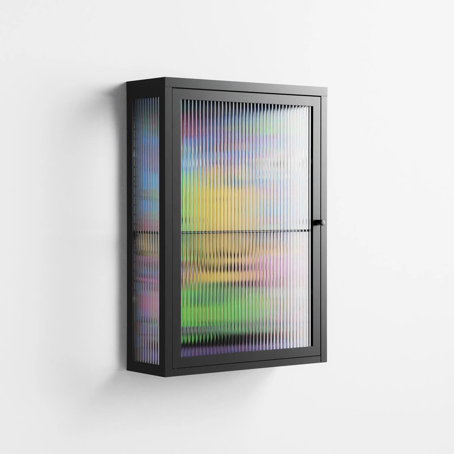 Go Slow - Wall Cabinet - Cezar Berje - Antracite - Reeded glass - Image 4