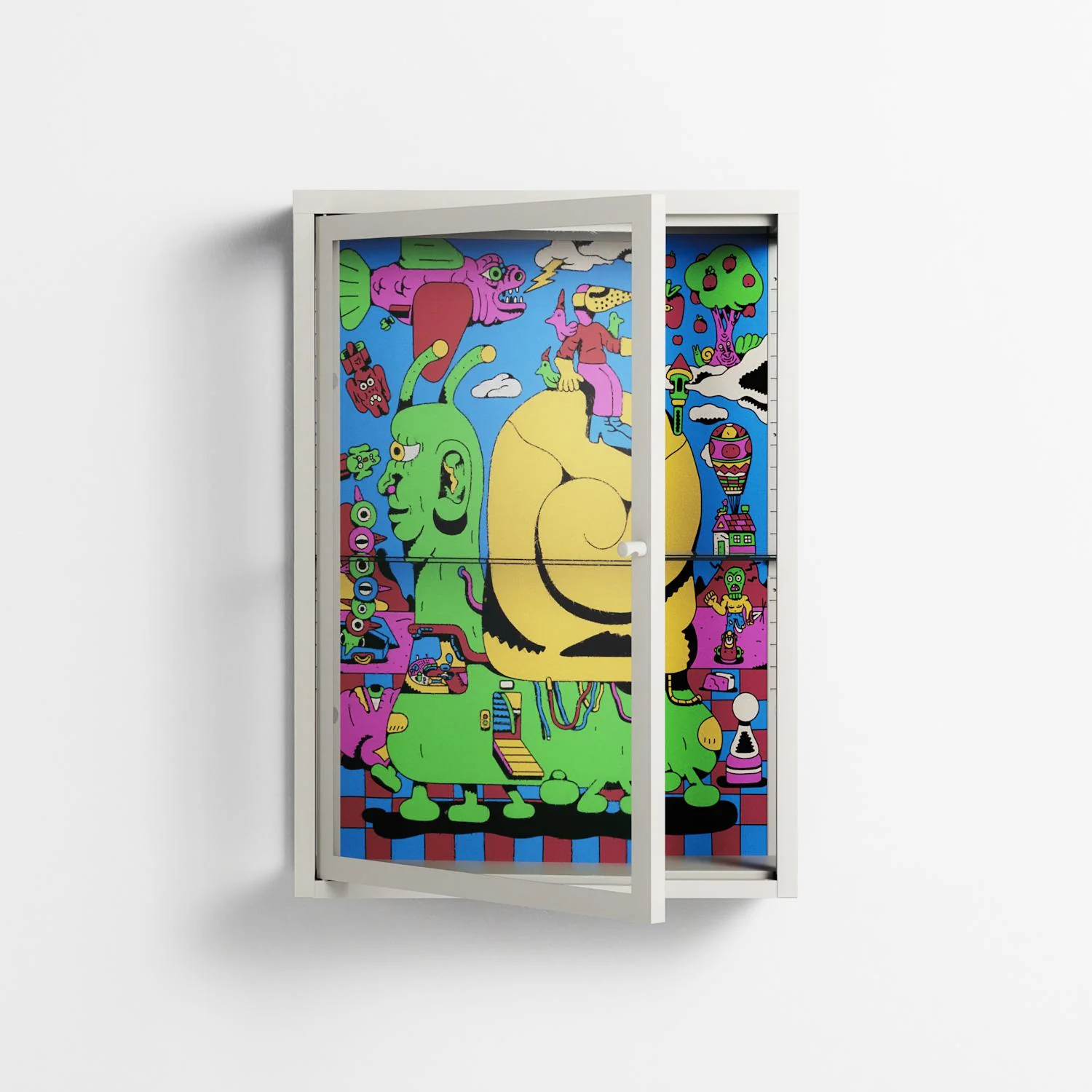 Go Slow - Wall Cabinet - Cezar Berje - Chalk - Clear glass - Image 2