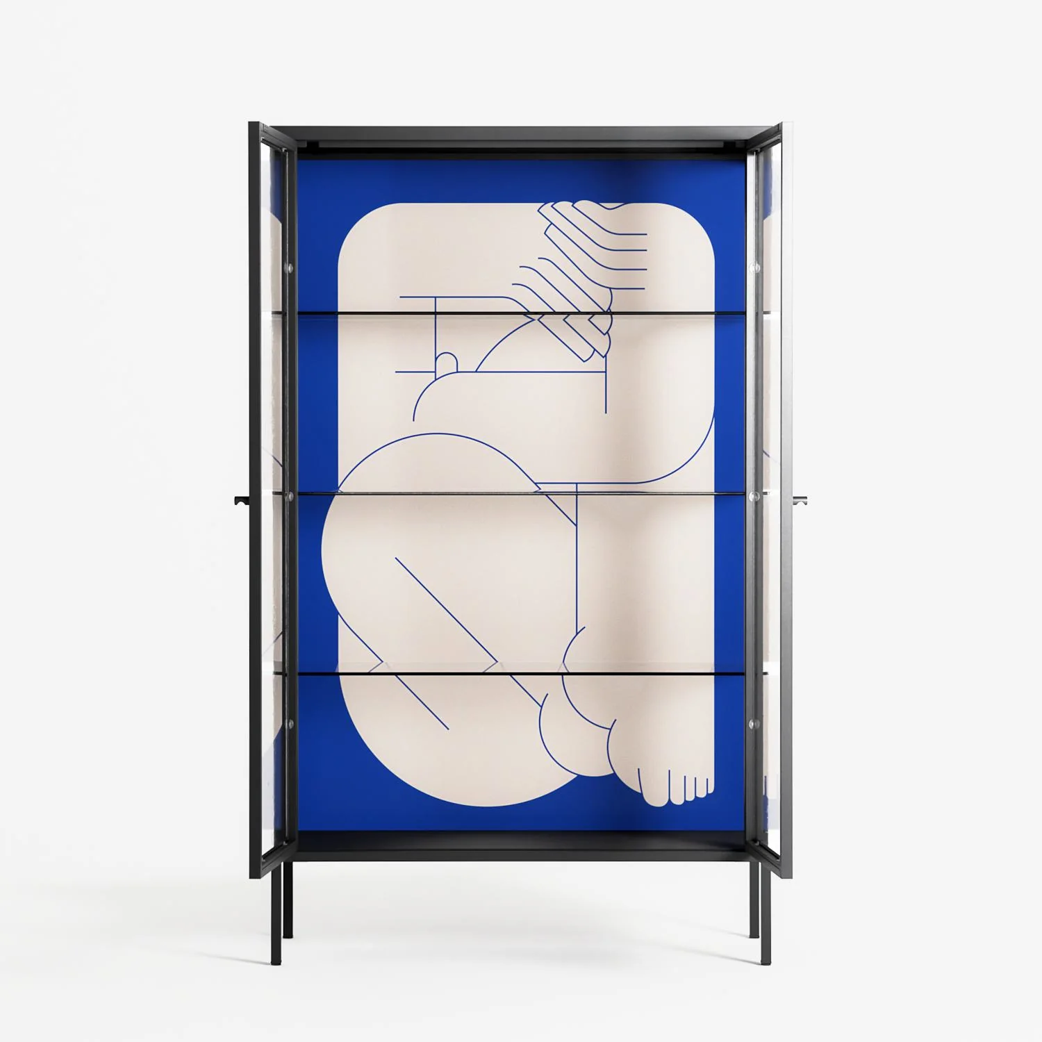 Good Bye - Cabinet - Andrea Devia-Nuño - Antracite - Clear glass - Image 3