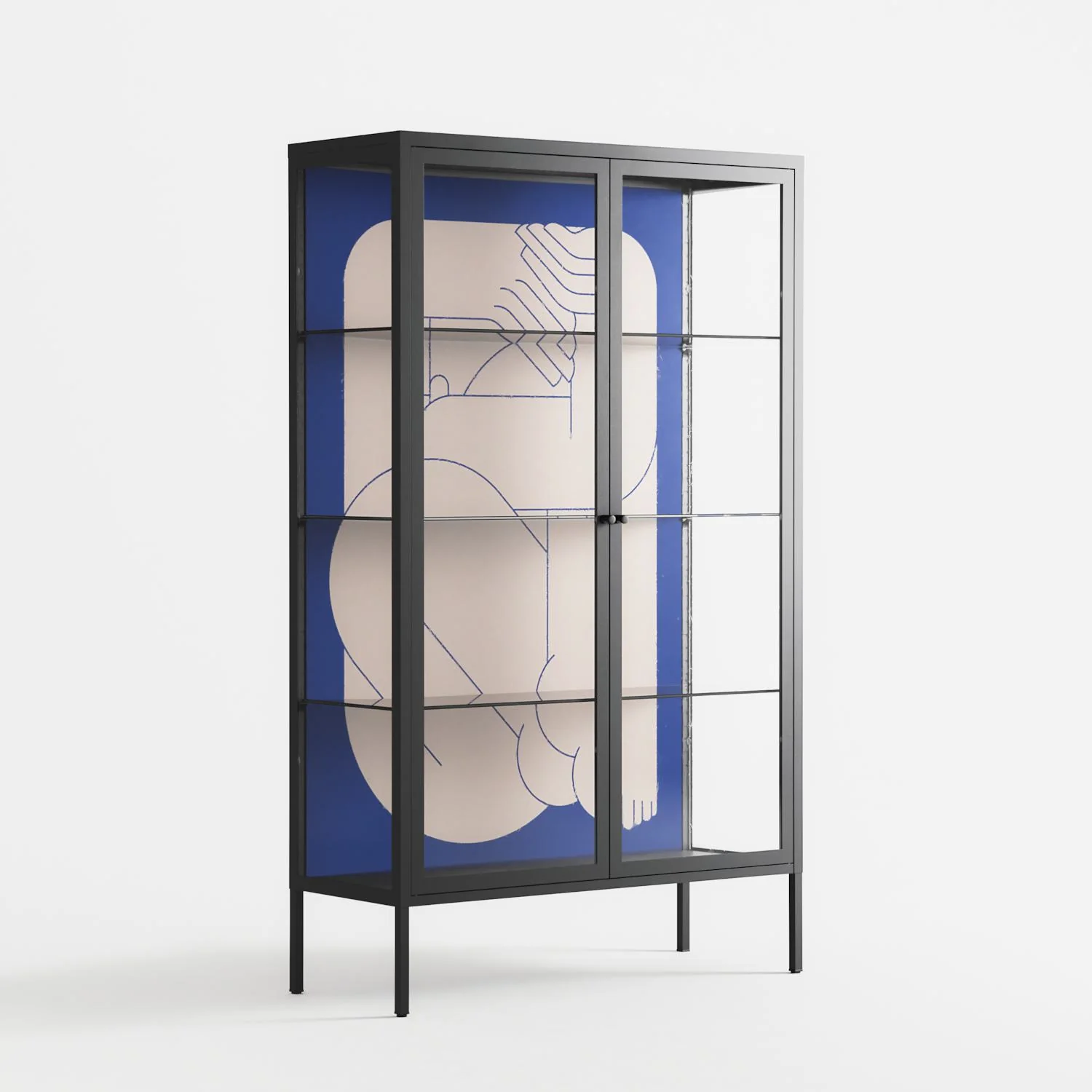 Good Bye - Cabinet - Andrea Devia-Nuño - Antracite - Clear glass - Image 4
