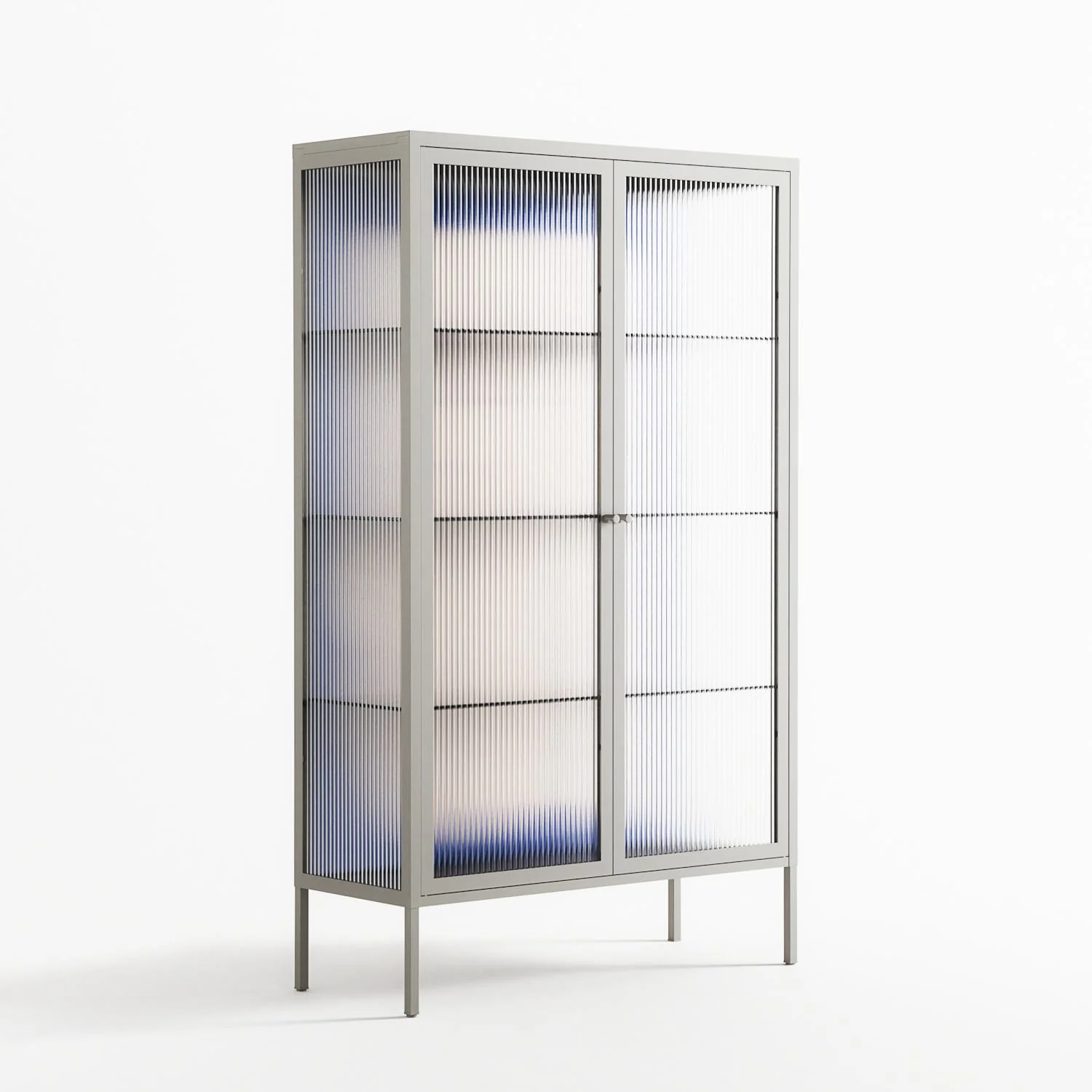 Good Bye - Cabinet - Andrea Devia-Nuño - Chalk - Reeded glass - Image 4