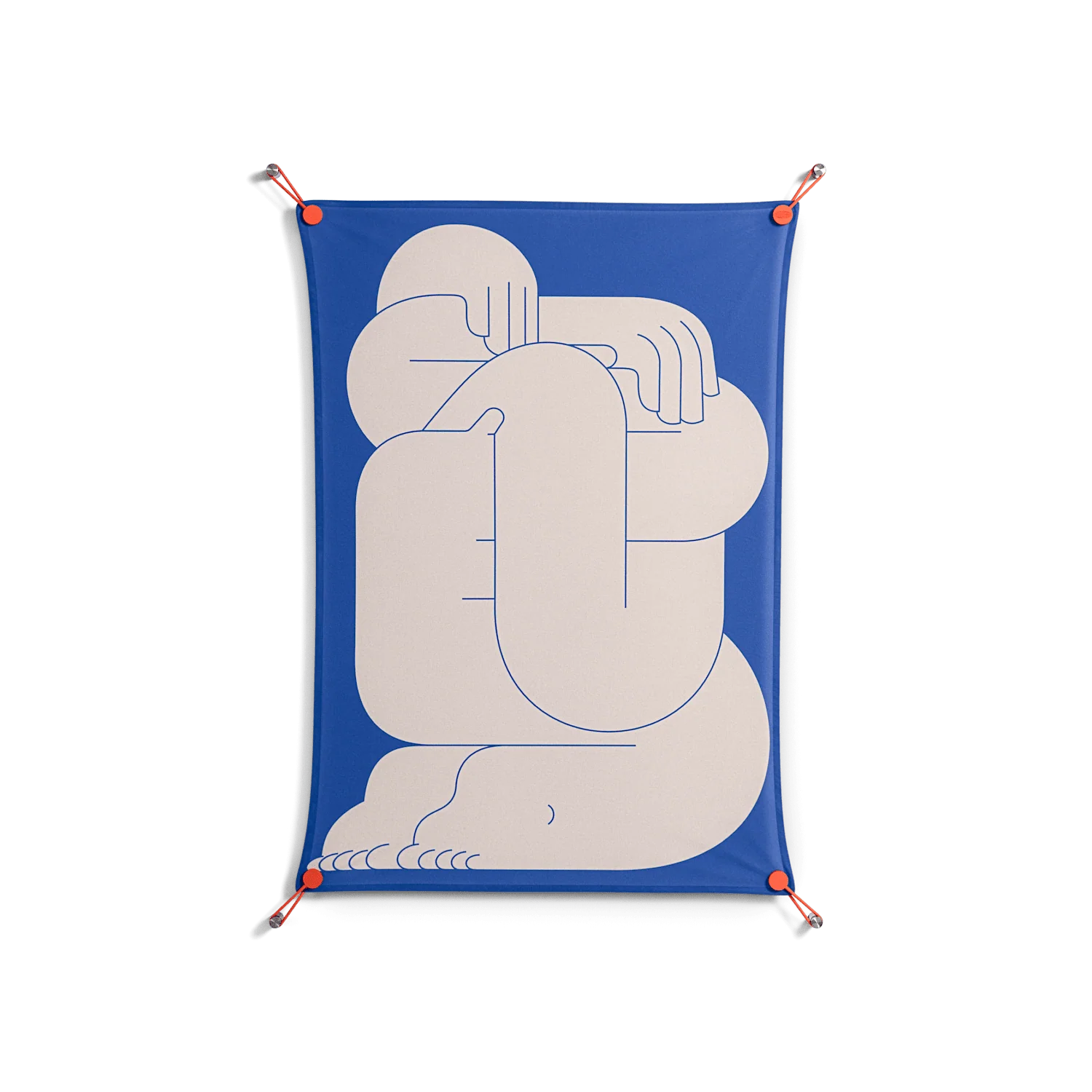 Good Bye - Work On Wall - Andrea Devia-Nuño - Orange - 70 x 100 cm