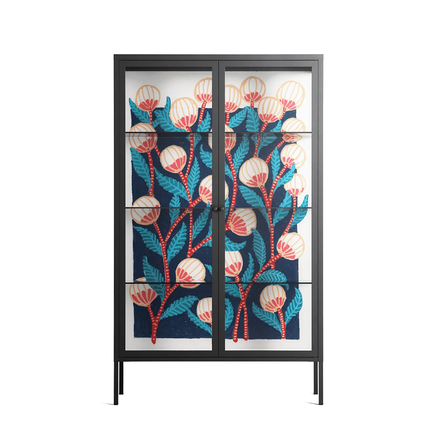 Gooseberries - Cabinet - Katie O’Shea - Antracite - Clear glass