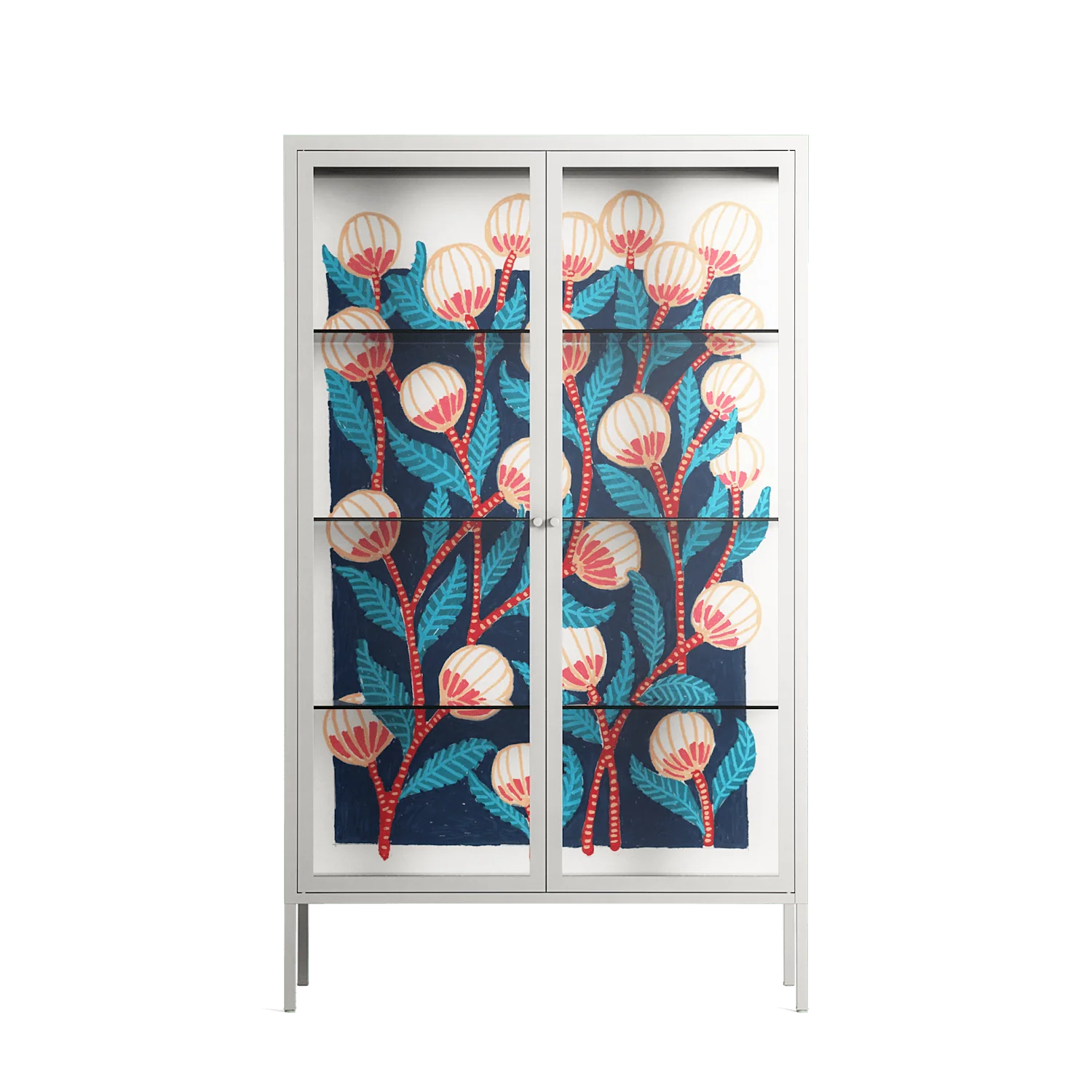 Gooseberries - Cabinet - Katie O’Shea - Chalk - Clear glass