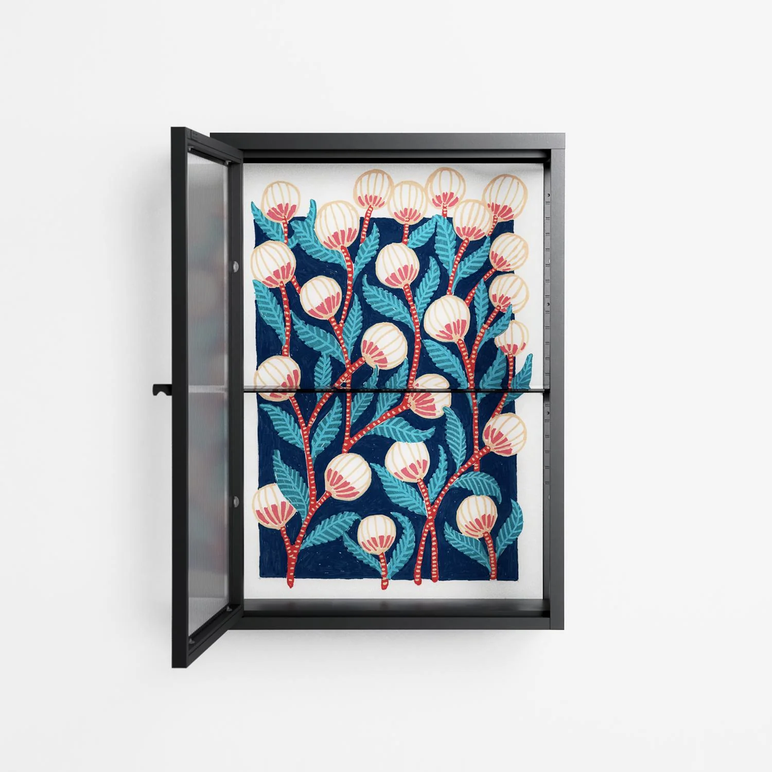 Gooseberries - Wall Cabinet - Katie O’Shea - Antracite - Reeded glass - Image 3