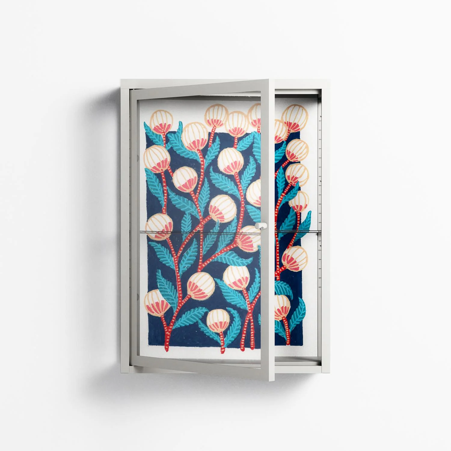Gooseberries - Wall Cabinet - Katie O’Shea - Chalk - Clear glass - Image 2