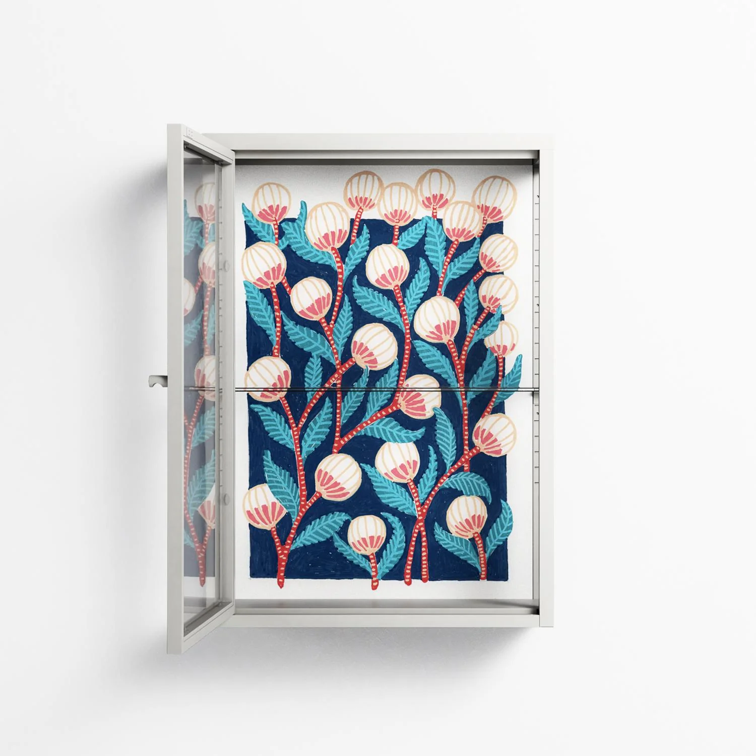 Gooseberries - Wall Cabinet - Katie O’Shea - Chalk - Clear glass - Image 3