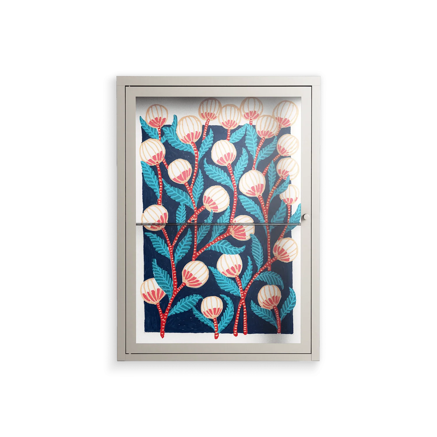 Gooseberries - Wall Cabinet - Katie O’Shea - Pebble - Clear glass