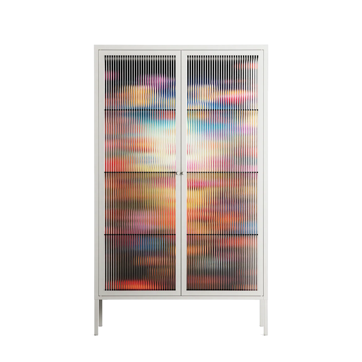 Greatful Meadow - Cabinet - Nur Rydberg - Chalk - Reeded glass