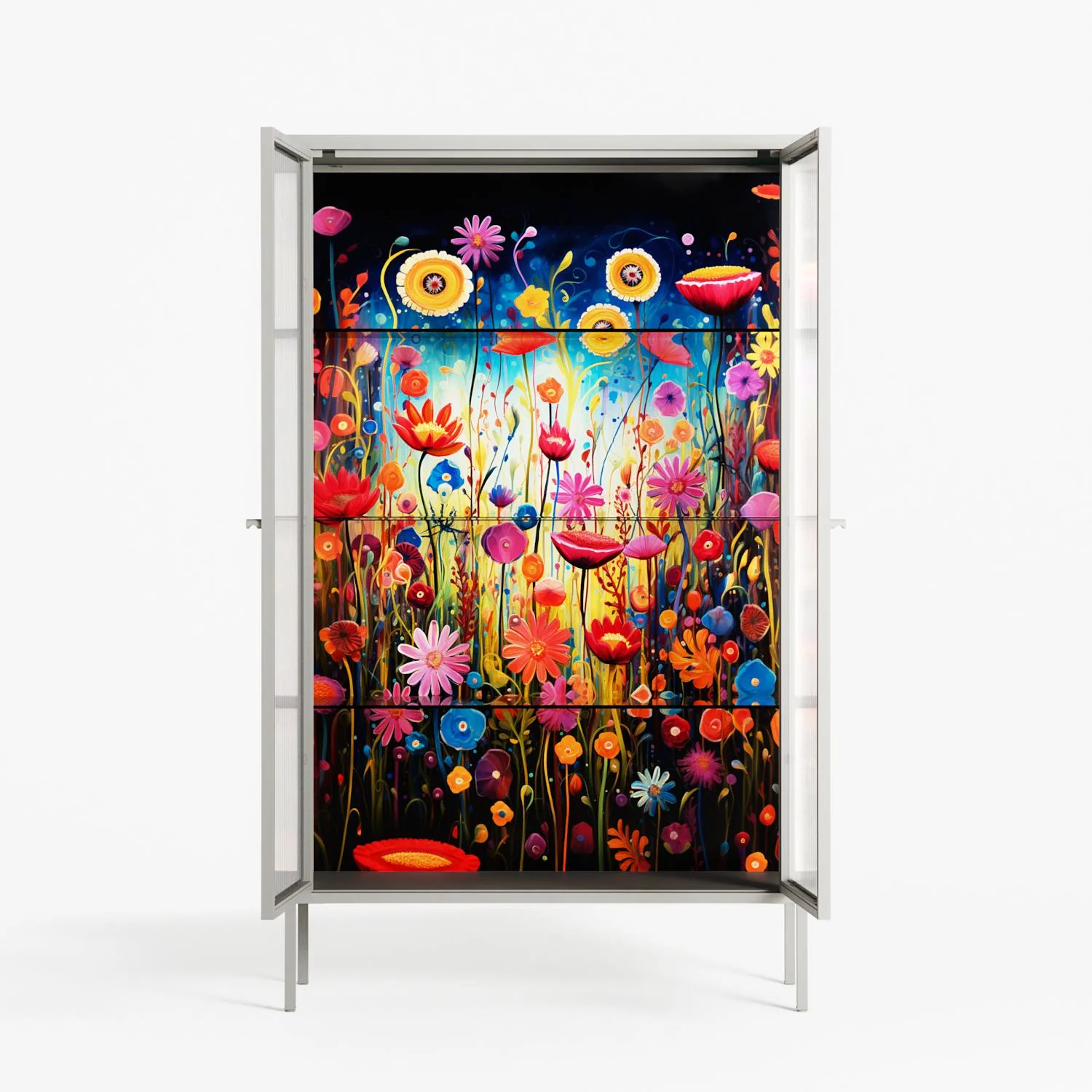 Greatful Meadow - Cabinet - Nur Rydberg - Chalk - Reeded glass - Image 3