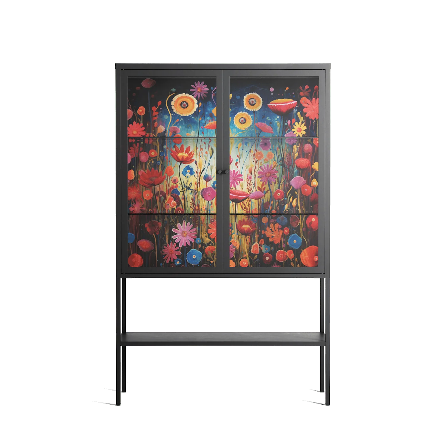 Greatful Meadow - Loft Cabinet - Nur Rydberg - Antracite - Clear glass
