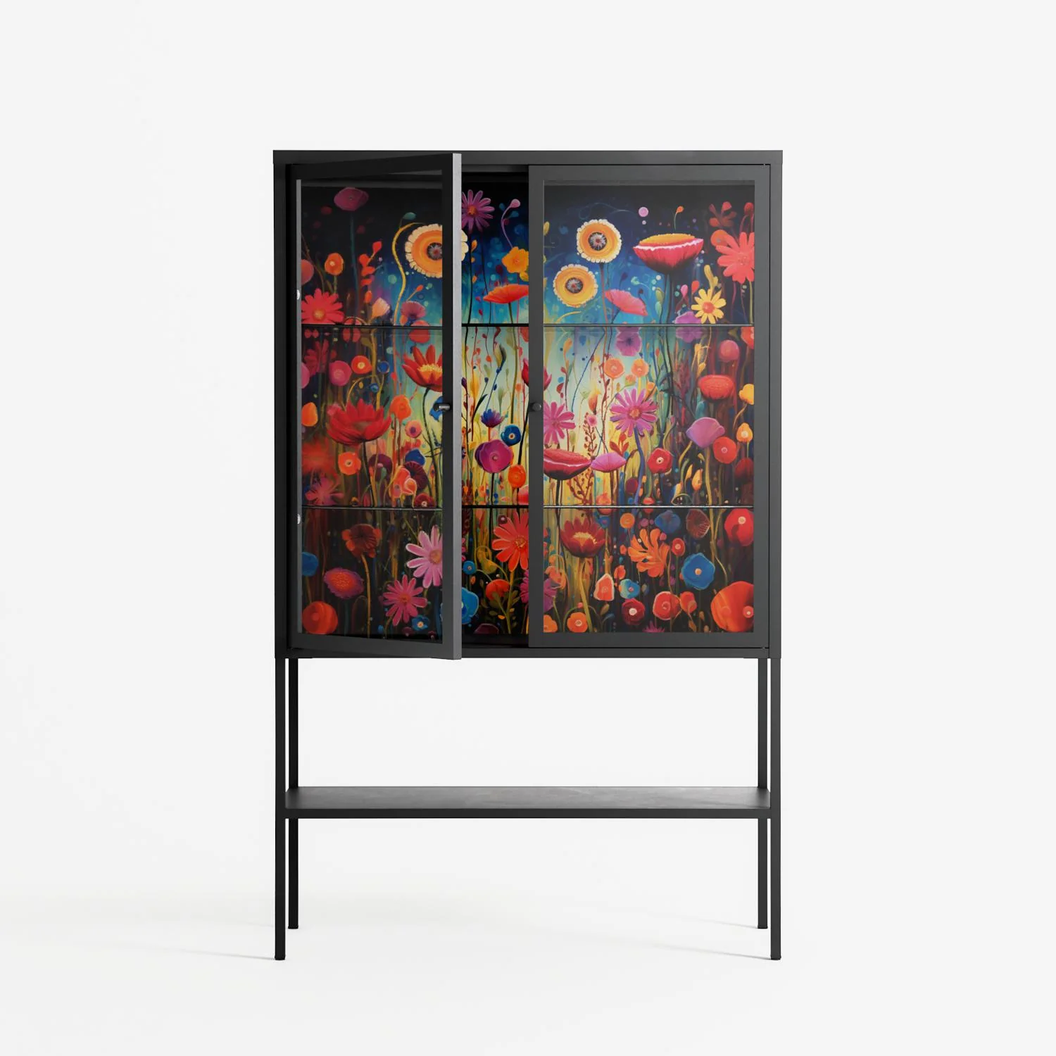 Greatful Meadow - Loft Cabinet - Nur Rydberg - Antracite - Clear glass - Image 2