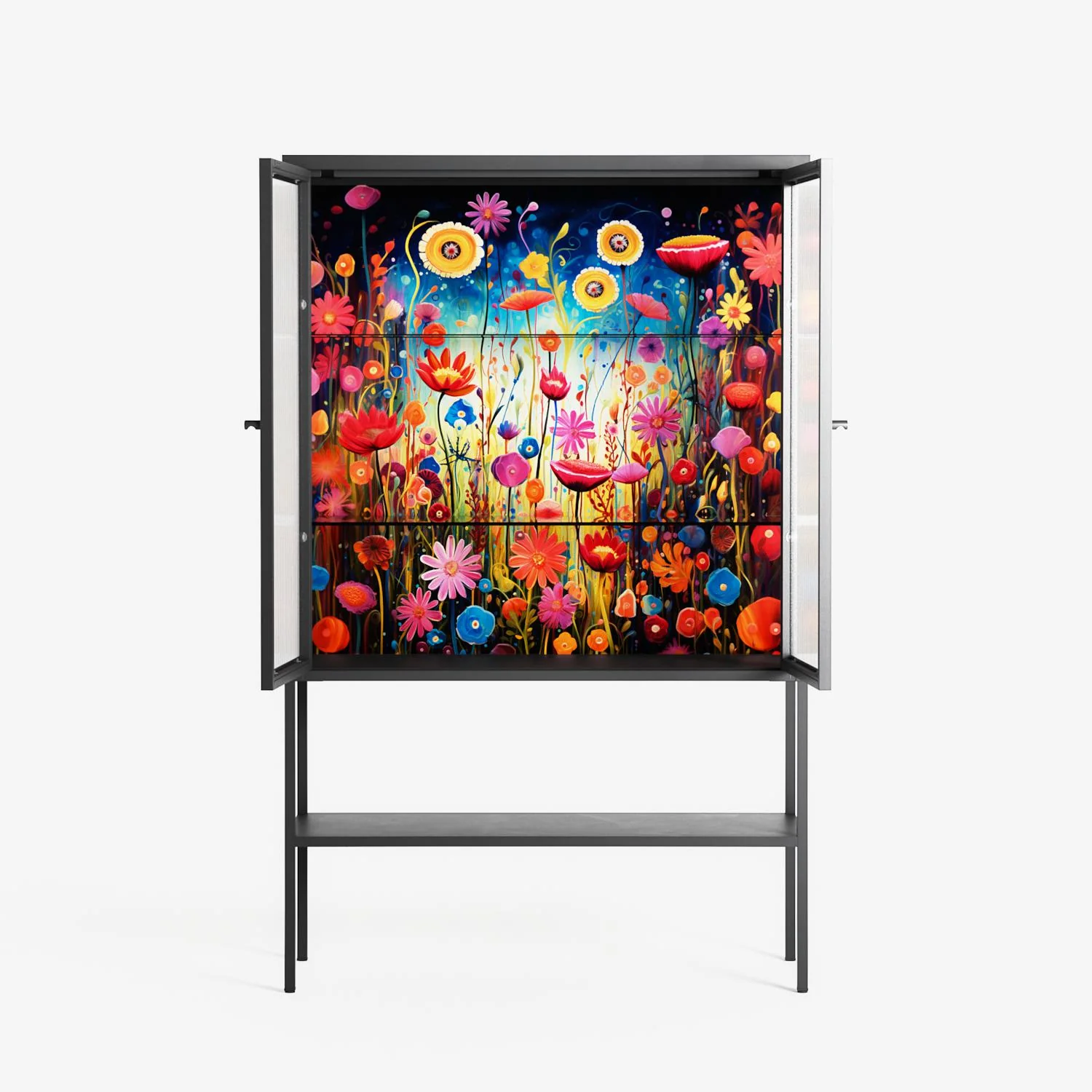 Greatful Meadow - Loft Cabinet - Nur Rydberg - Antracite - Reeded glass - Image 3