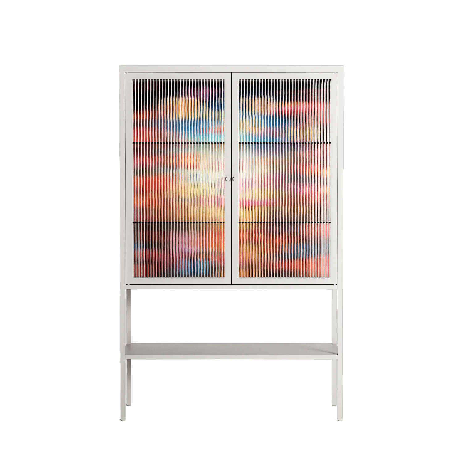 Greatful Meadow - Loft Cabinet - Nur Rydberg - Chalk - Reeded glass