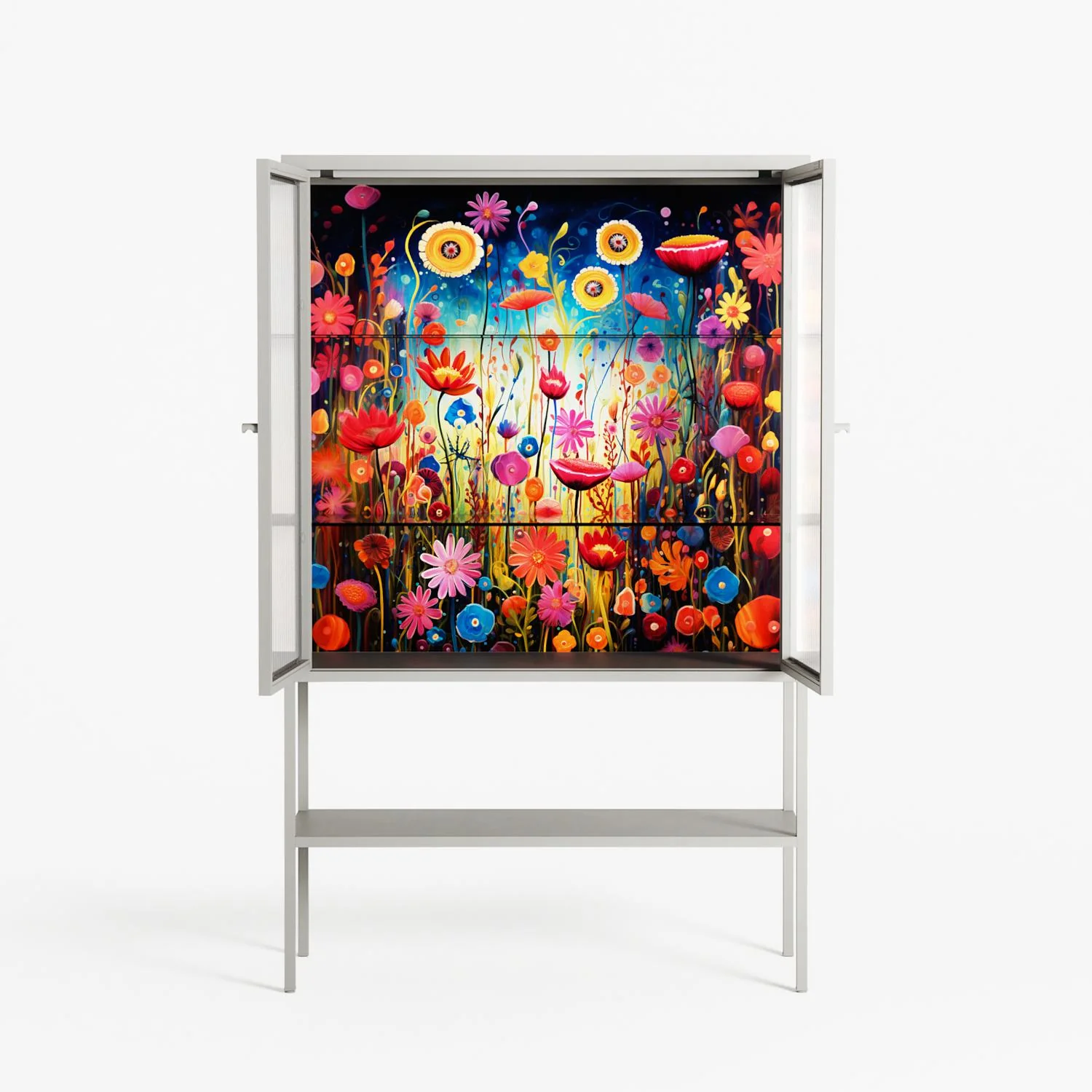 Greatful Meadow - Loft Cabinet - Nur Rydberg - Chalk - Reeded glass - Image 3