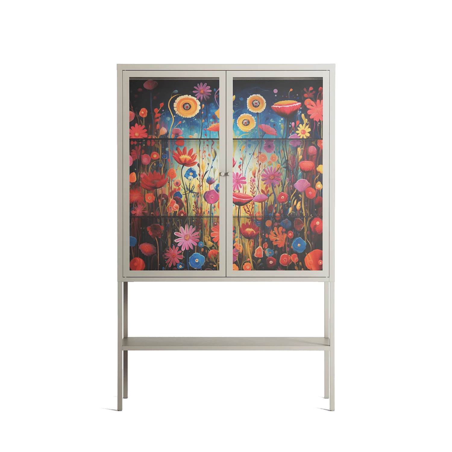 Greatful Meadow - Loft Cabinet - Nur Rydberg - Pebble - Clear glass