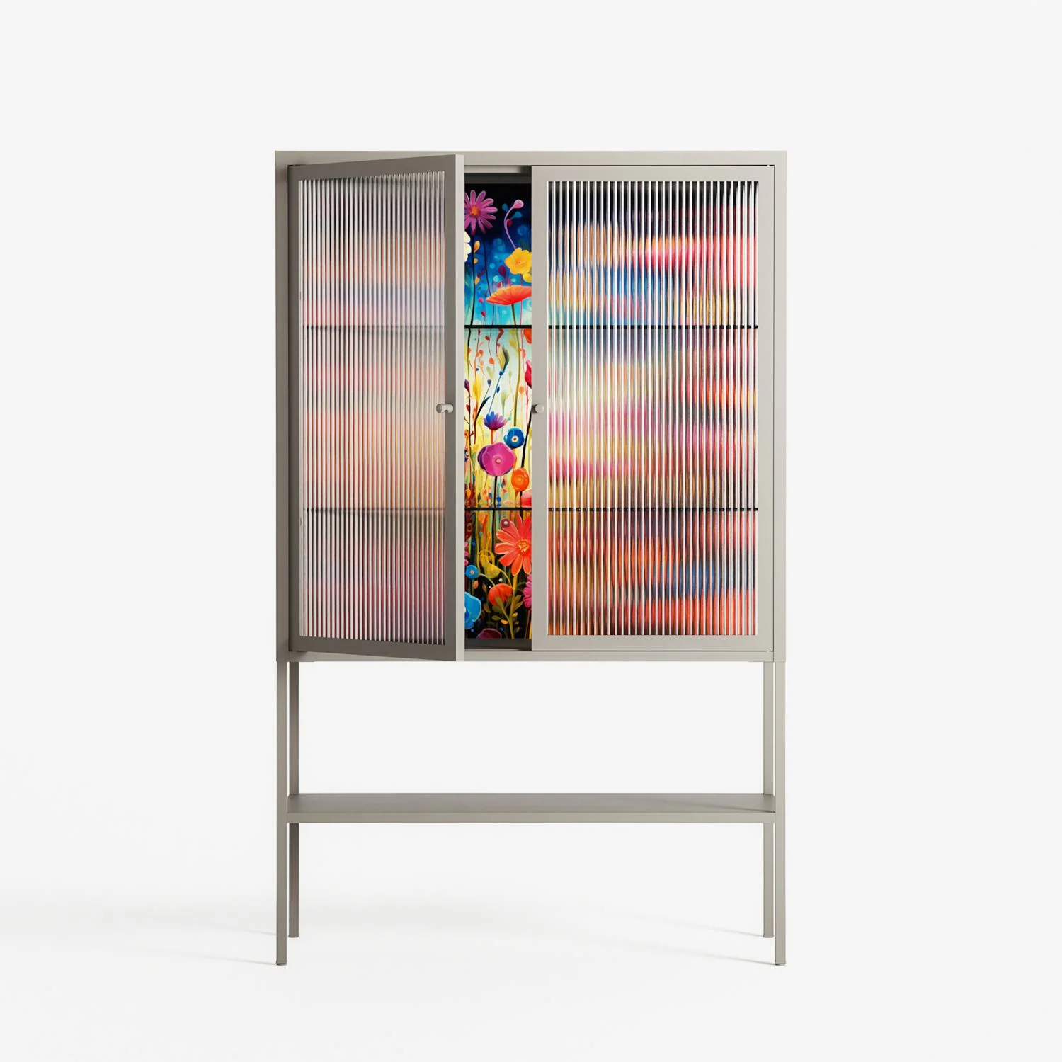 Greatful Meadow - Loft Cabinet - Nur Rydberg - Pebble - Reeded glass - Image 2