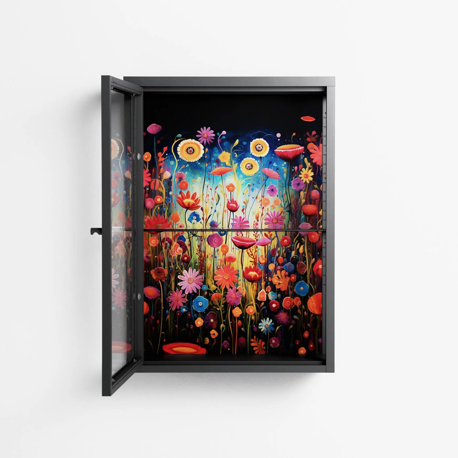 Greatful Meadow - Wall Cabinet - Nur Rydberg - Antracite - Clear glass - Image 3