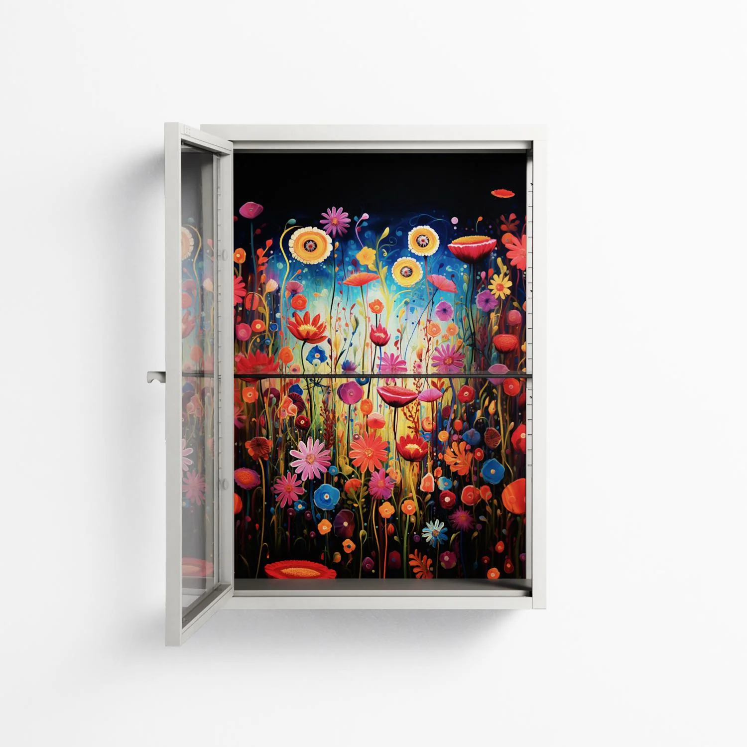 Greatful Meadow - Wall Cabinet - Nur Rydberg - Chalk - Clear glass - Image 3