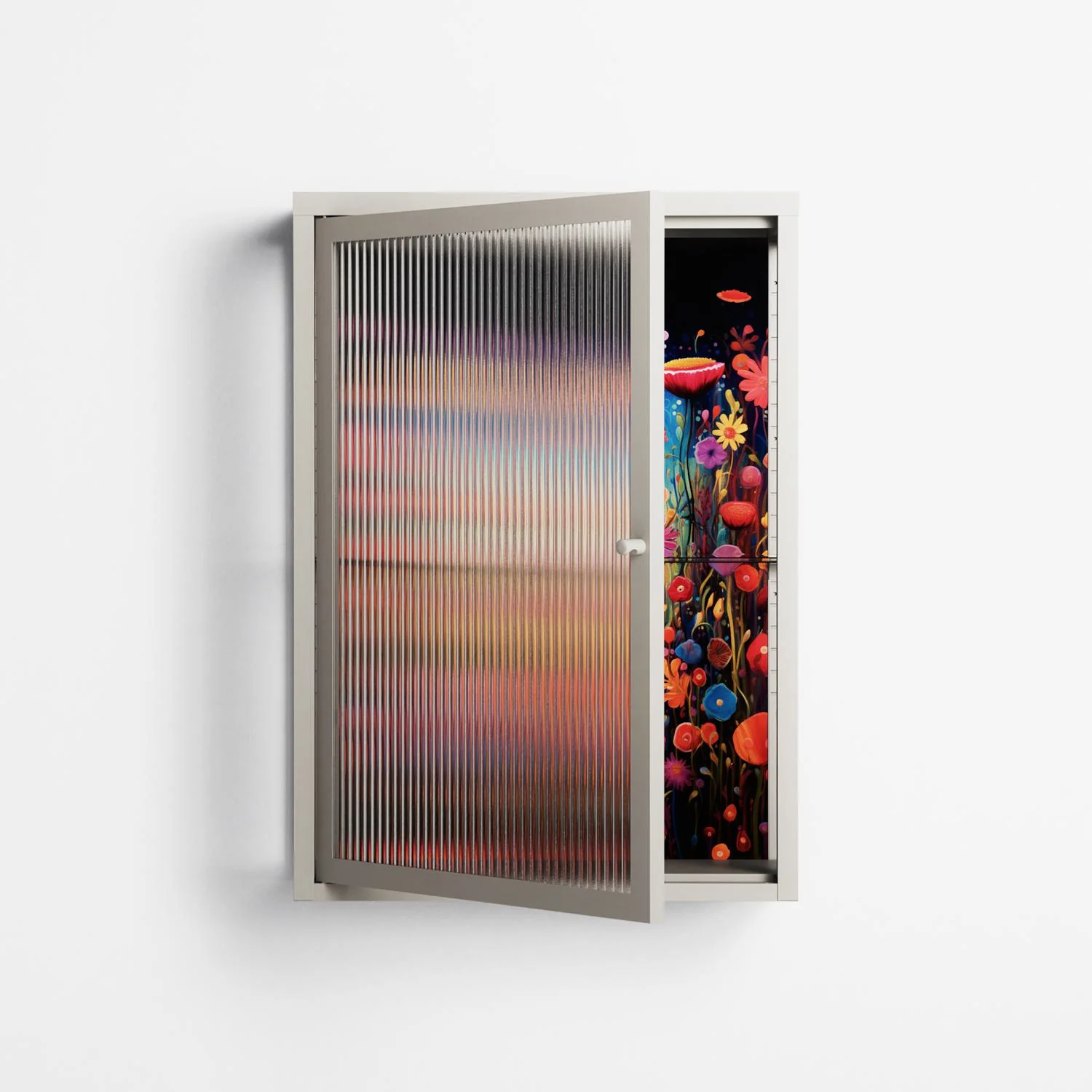 Greatful Meadow - Wall Cabinet - Nur Rydberg - Pebble - Reeded glass - Image 2